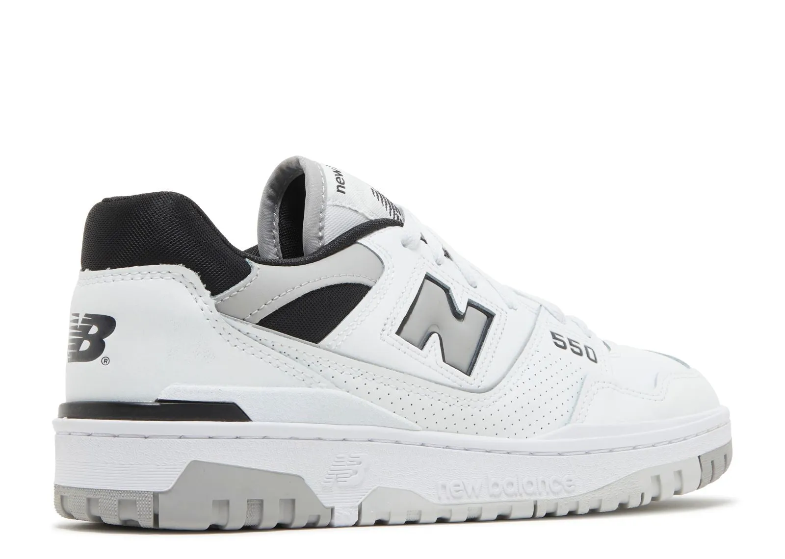Freedom Walk Travel Friendly New Balance 550 White Concrete Black