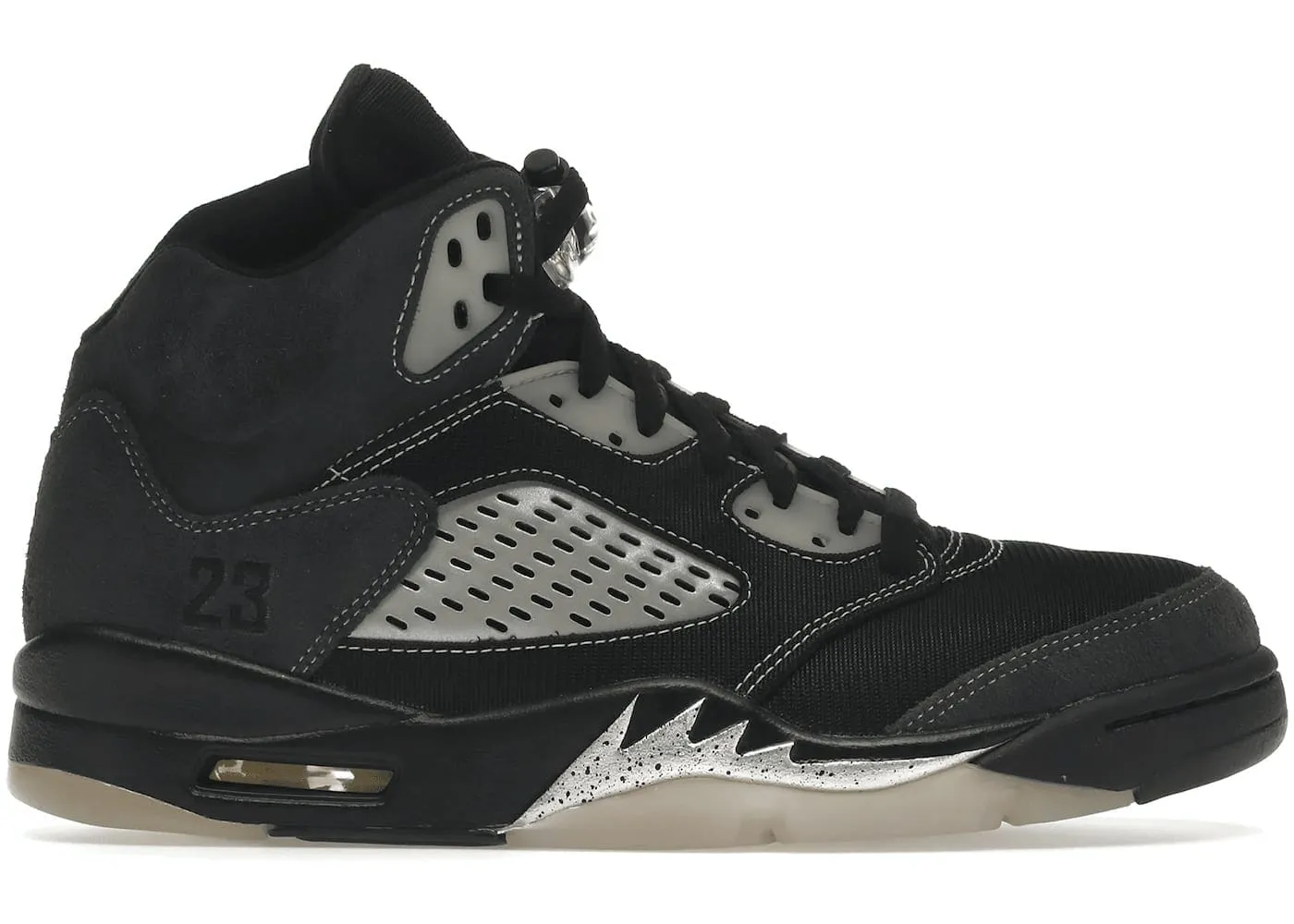 soft feel Long Step Jordan 5 Retro Anthracite