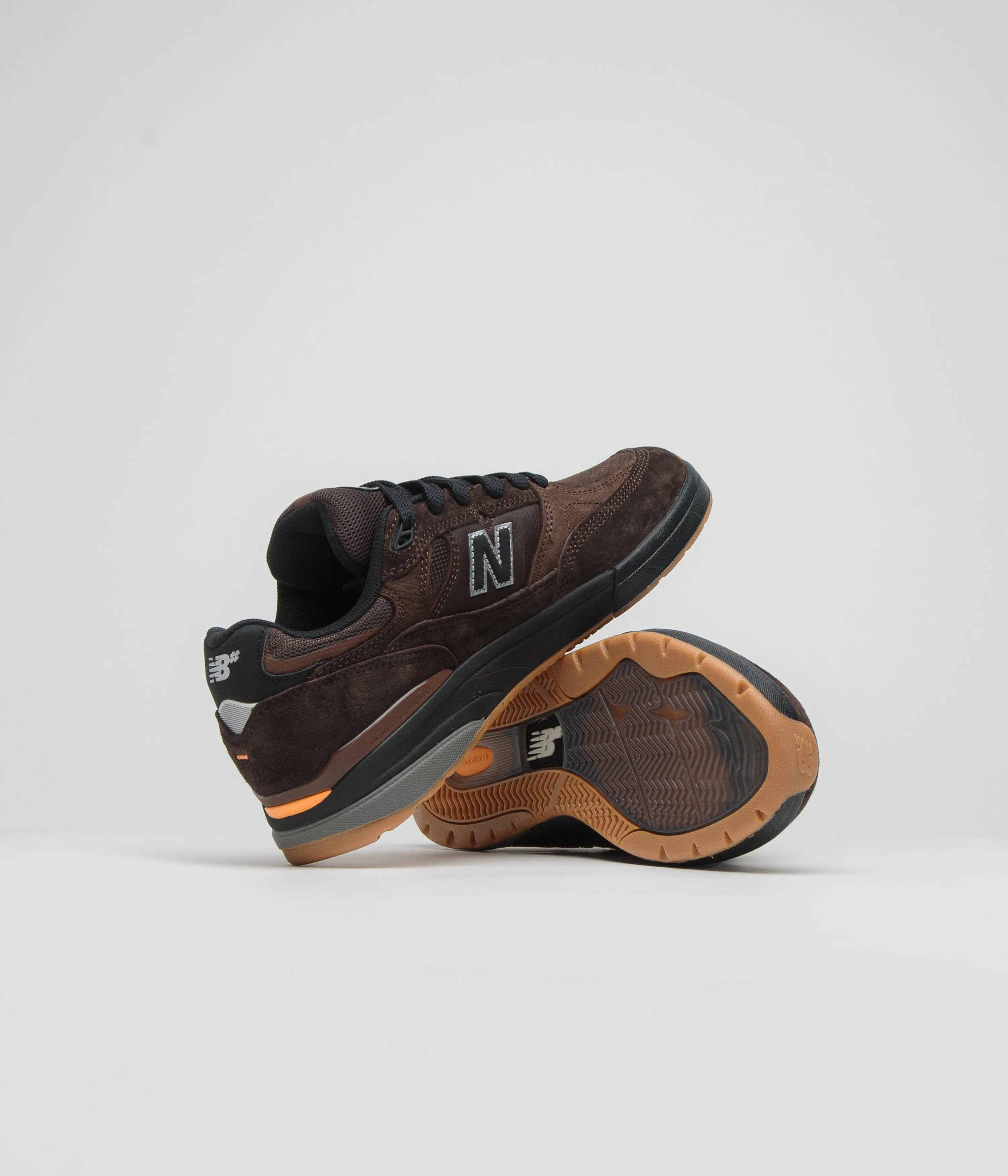 Travel-Core New Balance Numeric 933 Andrew Reynolds Shoes - Brown Runway Glow