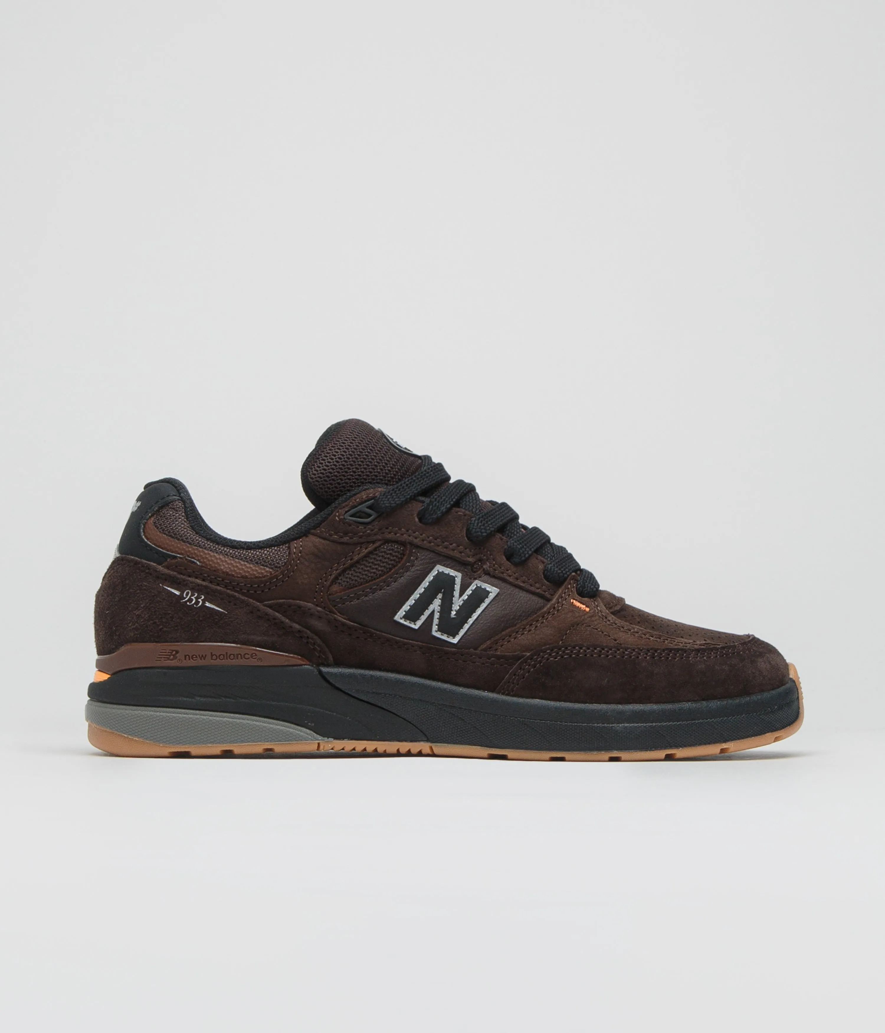 Travel-Core New Balance Numeric 933 Andrew Reynolds Shoes - Brown Silver Shine