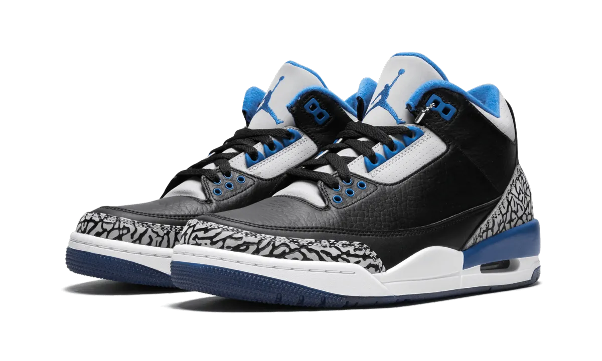 Adaptive Fit Cool Streetwear Air Jordan 3 Retro "Sport Blue"
