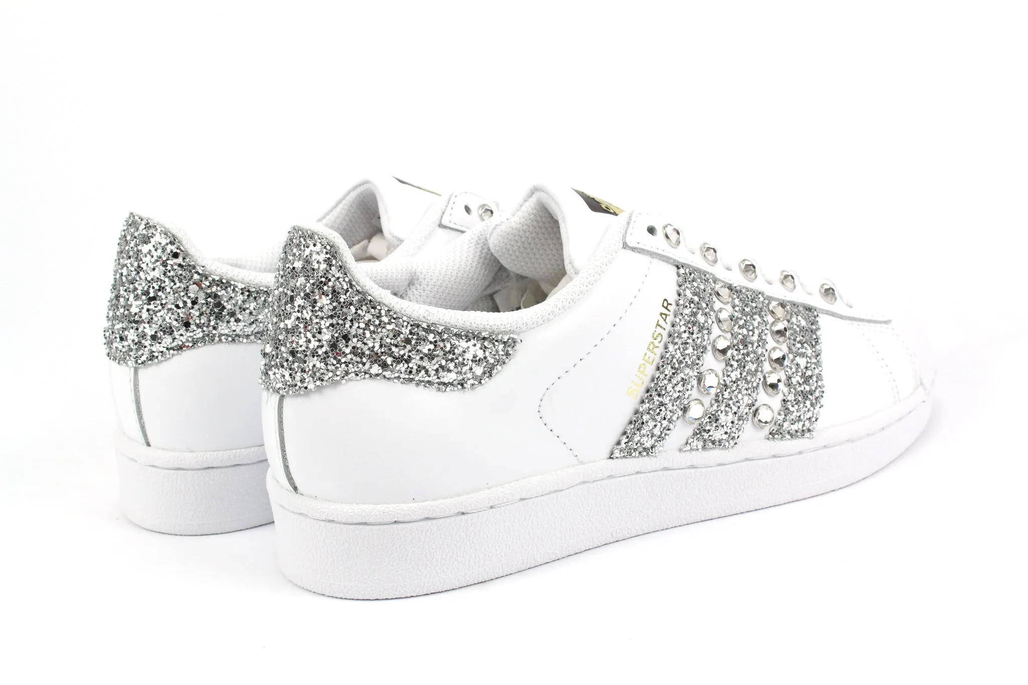 Adidas Superstar Silver Glitter & Strass Run Errand ArchSupport