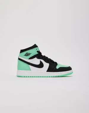 Jordan Air Jordan 1 Retro High OG 'Green Glow' Grade-School Move Light Toe box