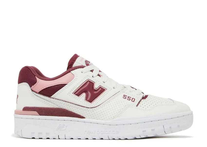 New Balance 550 Washed Burgundy Slim Profile