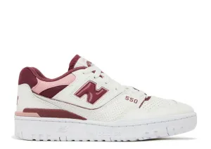 New Balance 550 Washed Burgundy Slim Profile