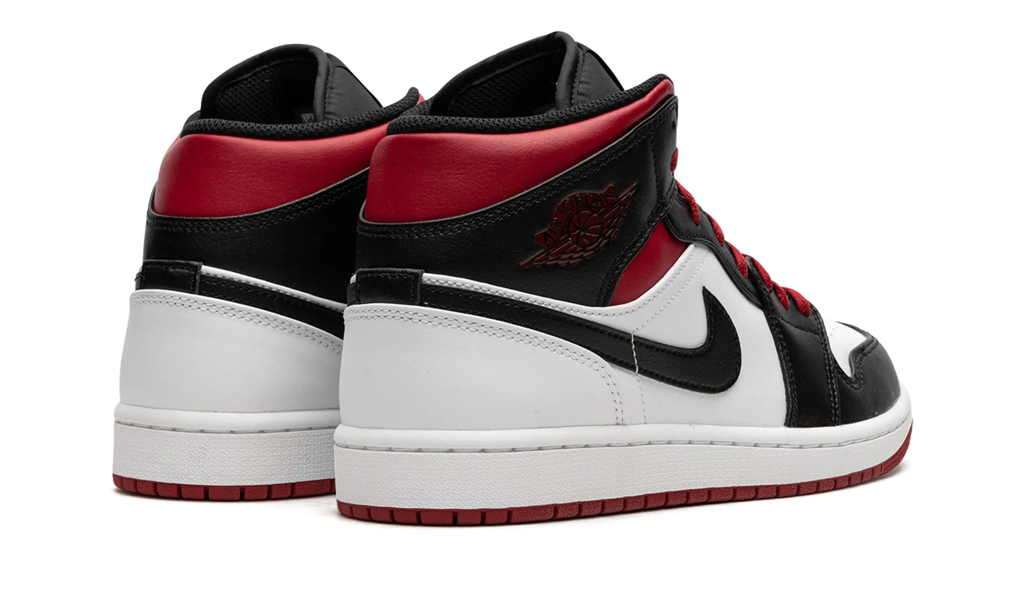Free Walk Cozy Lining Air Jordan 1 Mid Black Toe White Gym Red