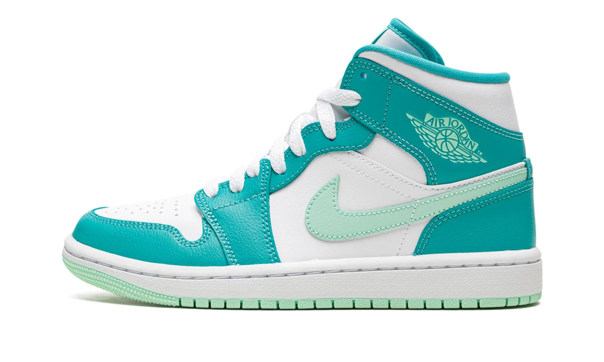 Air Jordan 1 Mid Washed Teal W Minimal Edge