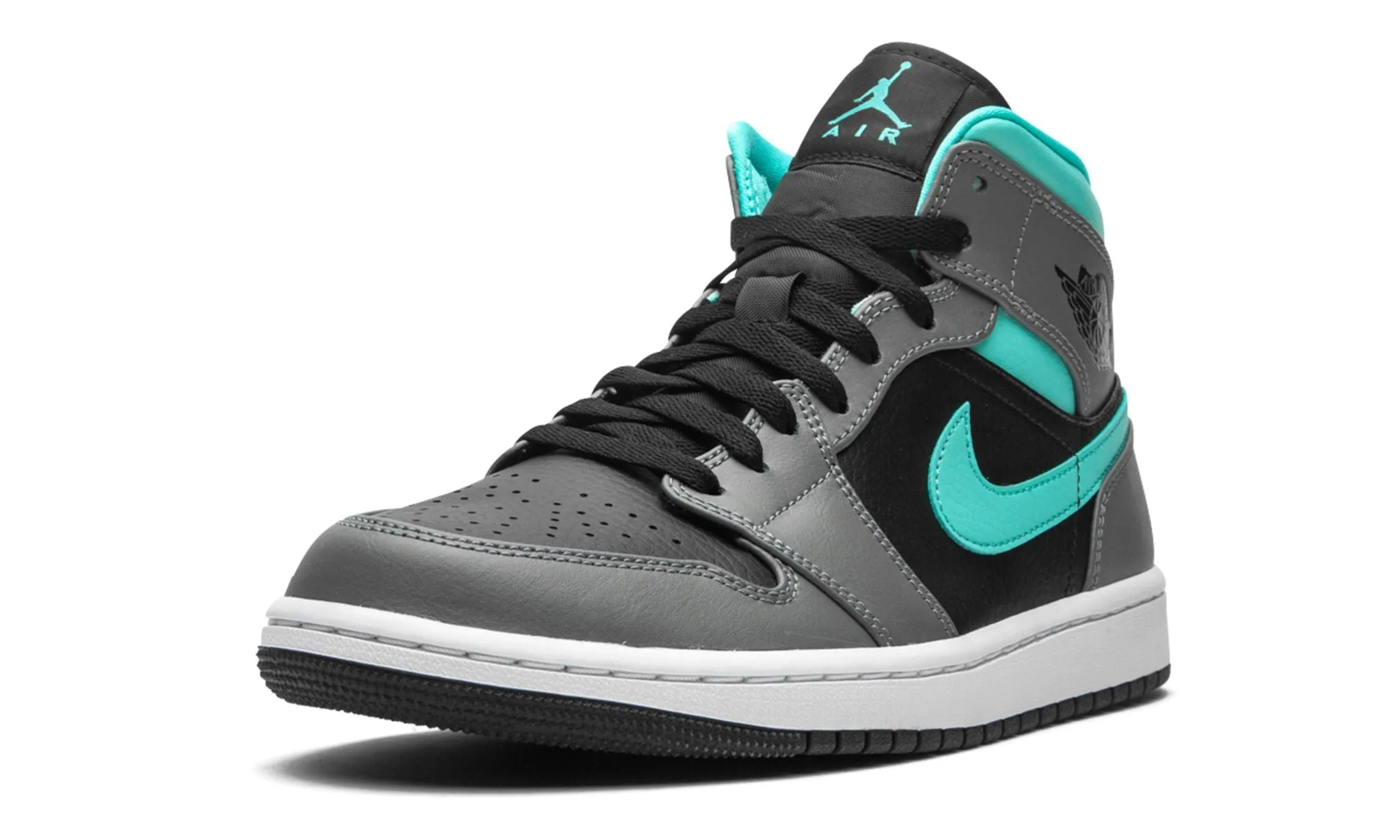 Air Jordan 1 Mid Grey Aqua Classic Wear