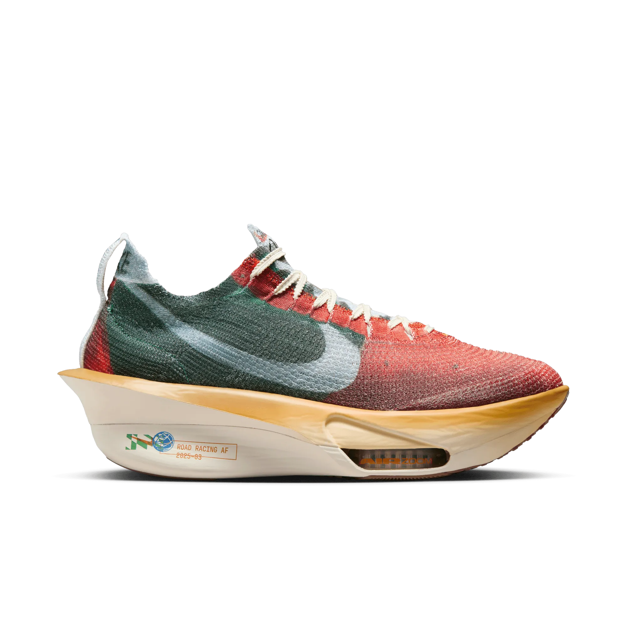 running with a smooth outsole MEN'S ALPHAFLY 3 - D - MULTI COLOR/CLEAR STARFISH ALOE