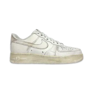 Air Force 1 Low .SWOOSH ??Dirty Triple White?? Club Jog Casual Look