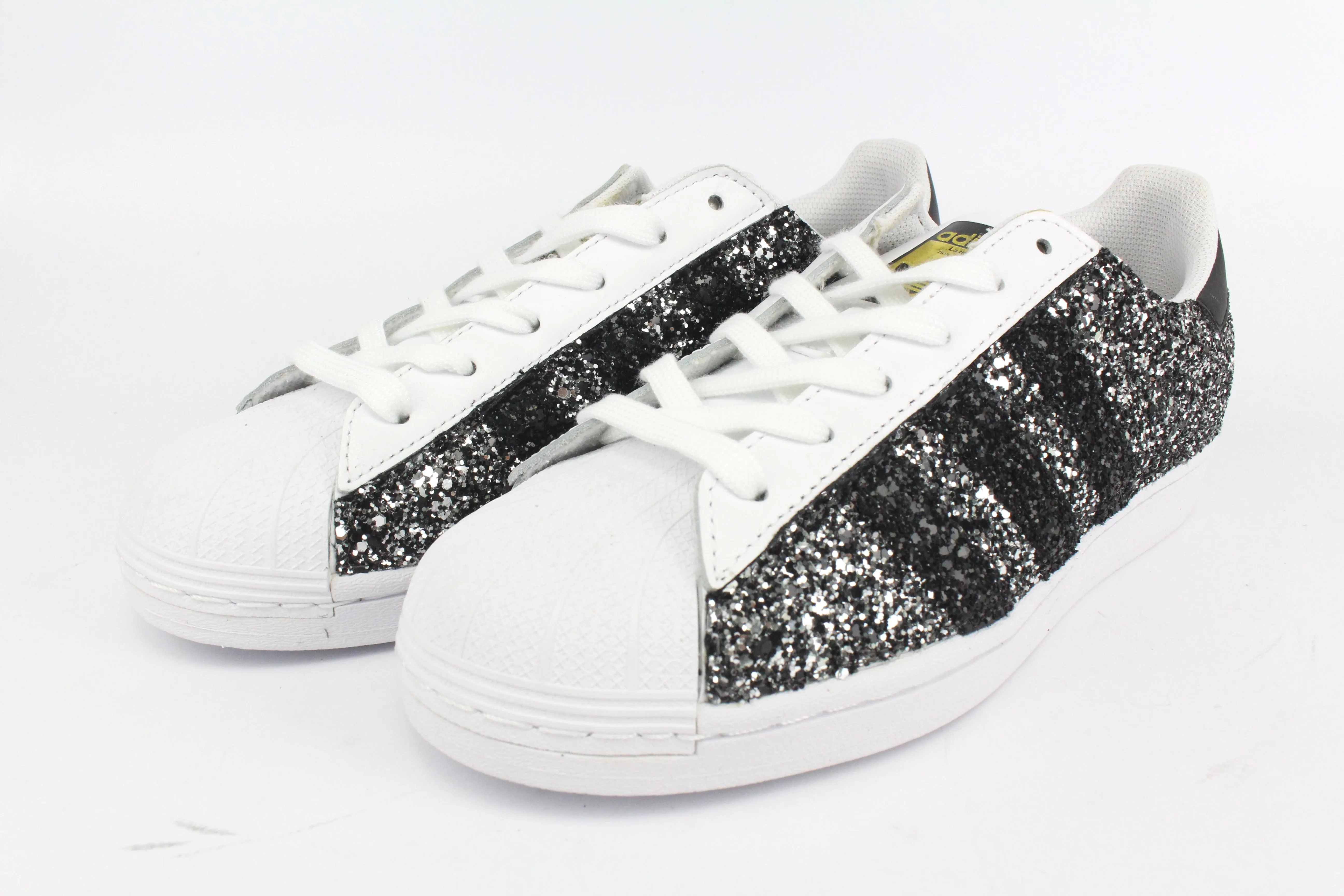 Adidas Superstar Total Black Glitter Modern Vibe