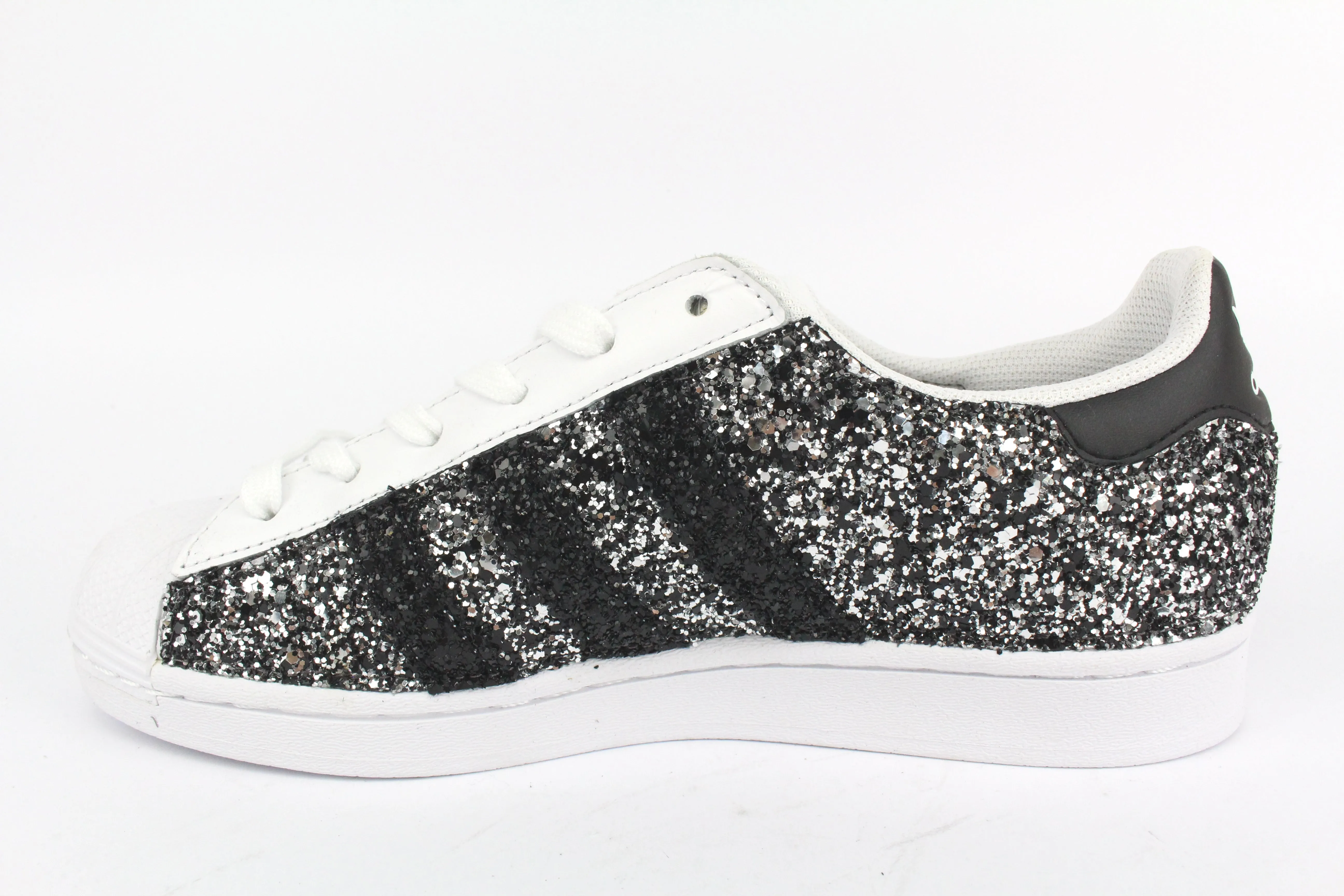 School Pace Stay Chill Adidas Superstar Total Black Glitter