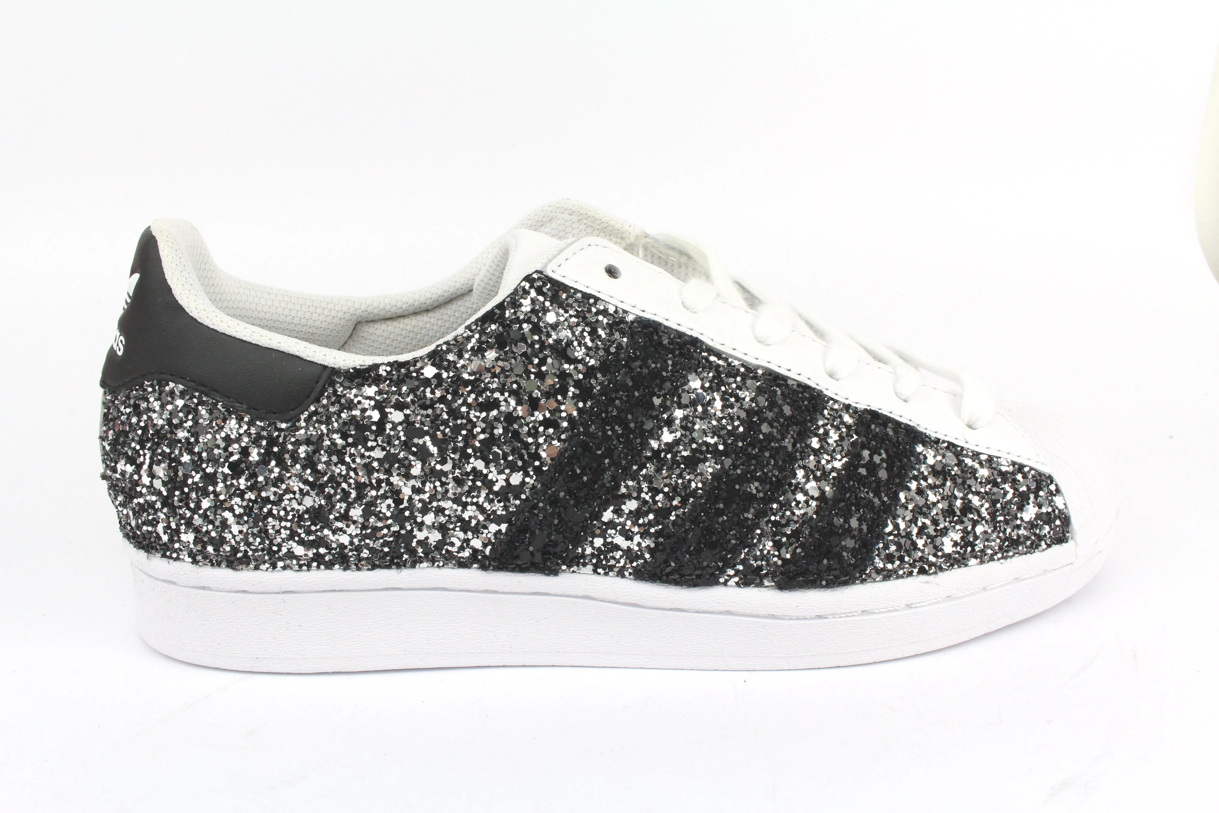 Adidas Superstar Total Black Glitter Movie Night