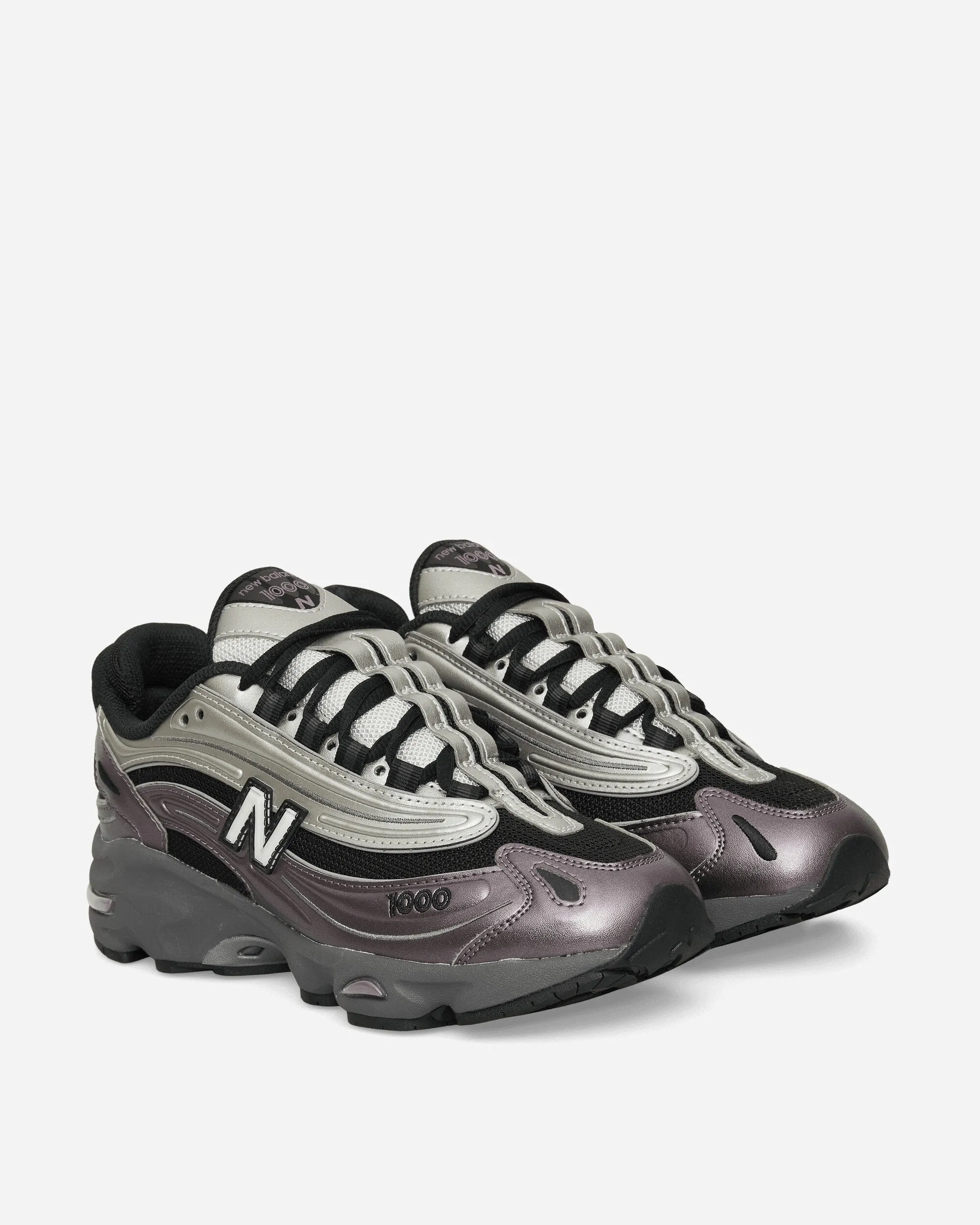 Earth Base Synthetic Upper 1000 Sneakers Dark Ice Wine / Silver Metallic