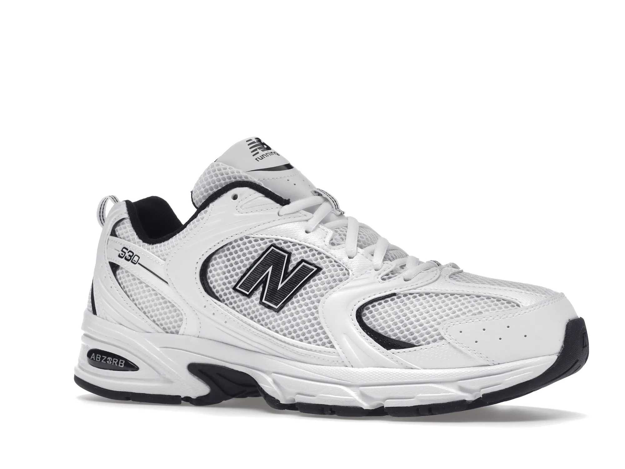 New Balance 530 White Black Details Leather