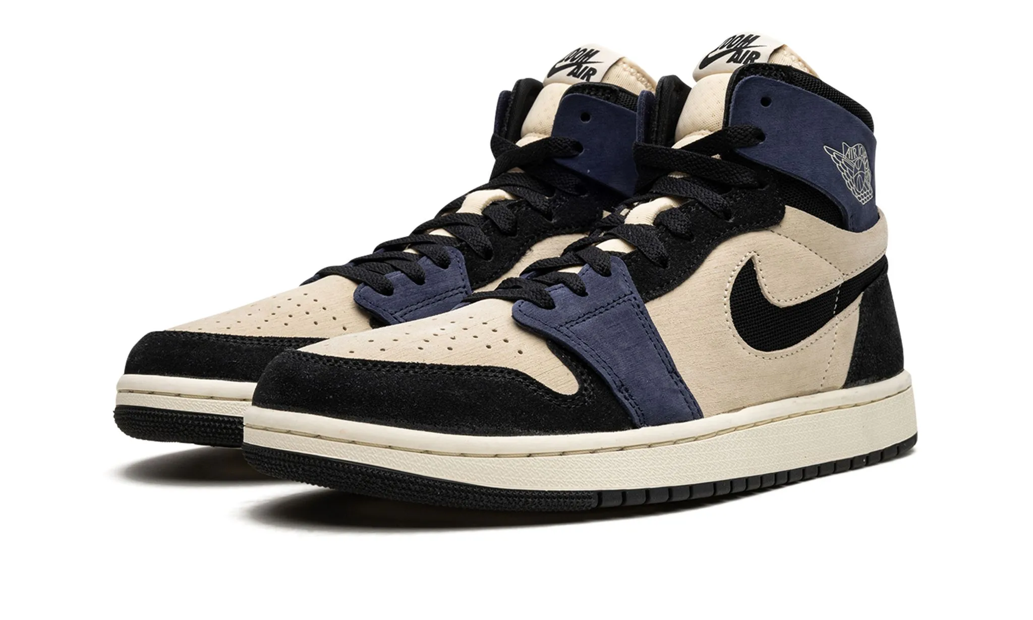 Wmns Air Jordan 1 High Zoom Comfort 2 'Blackened Blue' Lightweight Structure LeatherMaterial