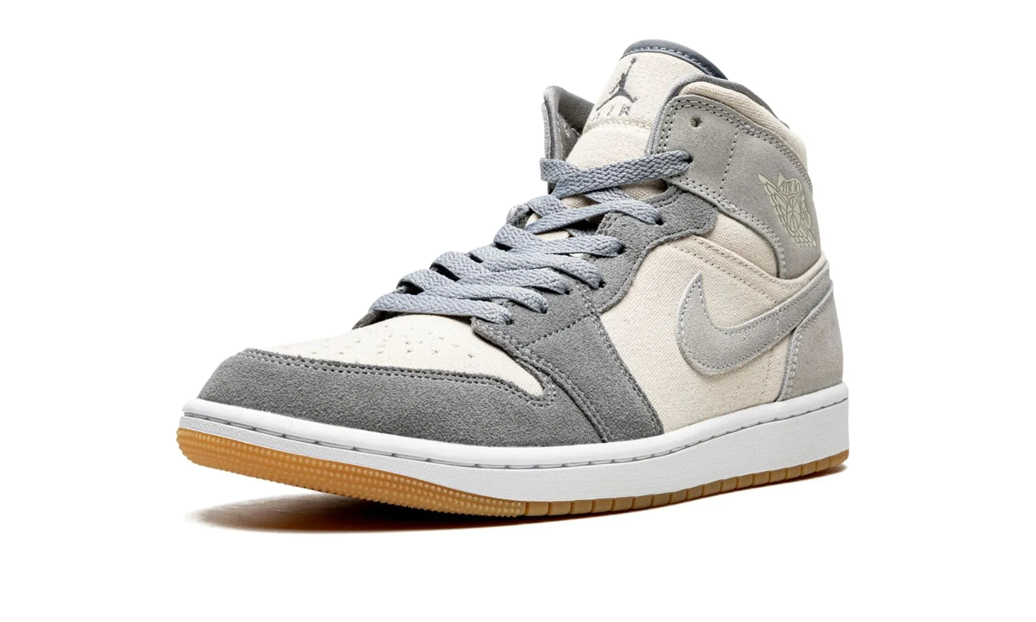 Air Jordan 1 Mid Coconut Milk Particle Grey Weekend Outfit Smooth Sole