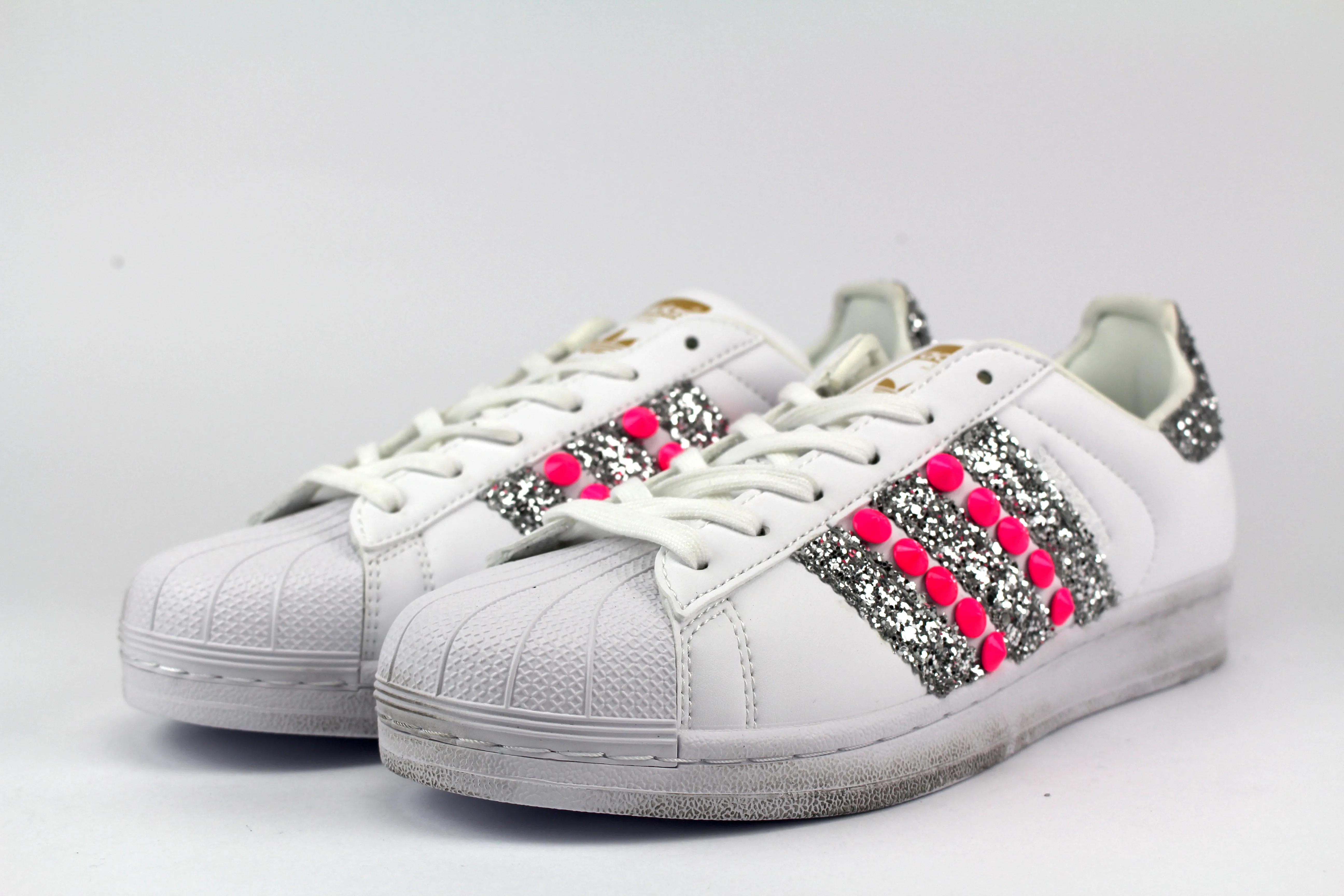 Light Travel Built For Walk Adidas Superstar Pink Fluo & Silver