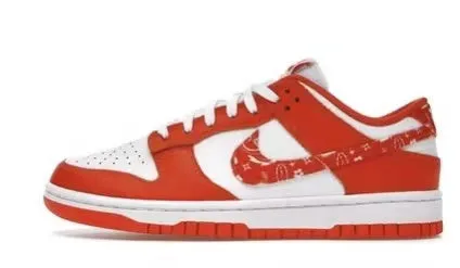 Functional Style Zip Up Style Nike Dunk Low Orange Paisley (W) 2022 (DH4401-103) Women's Size 5-10