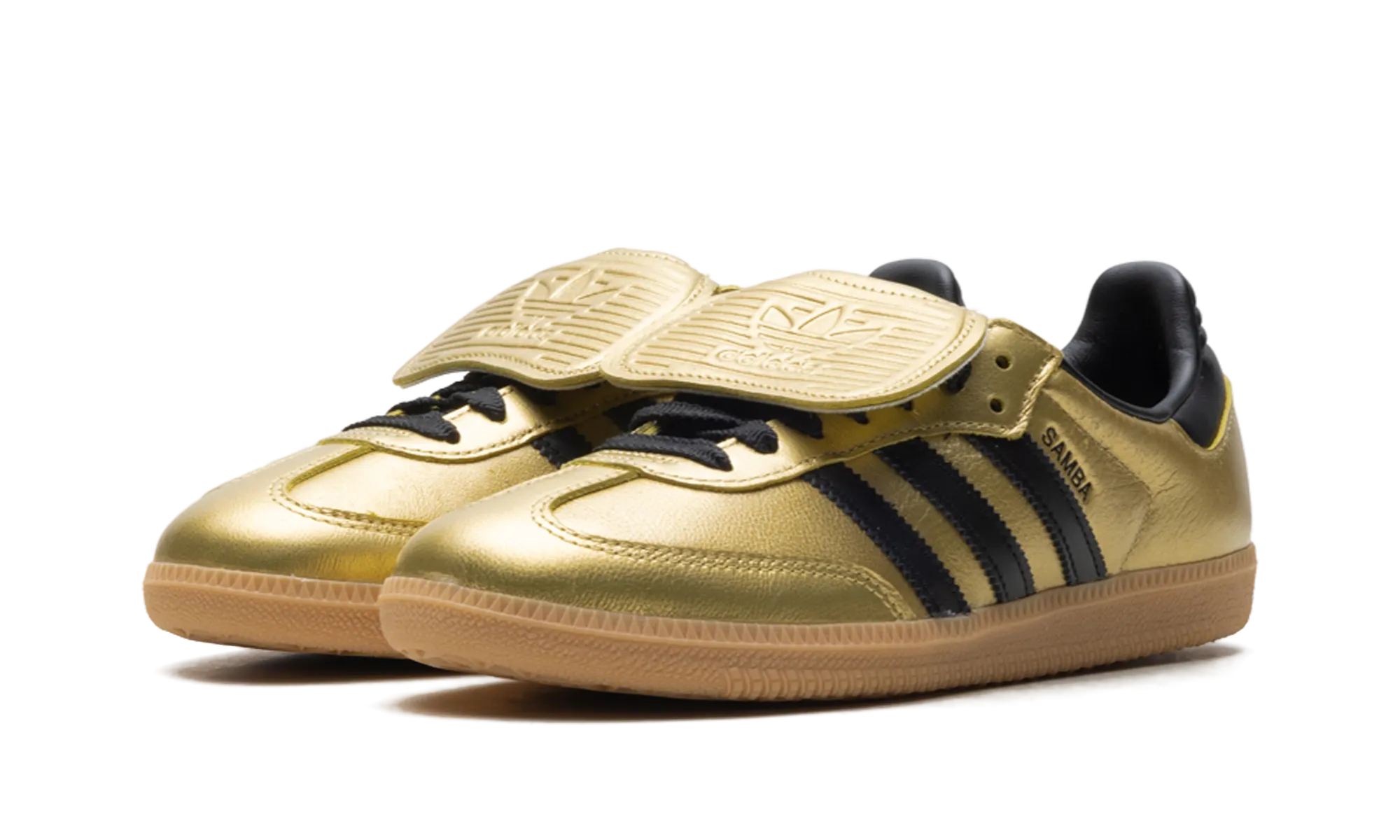 Samba LT WMNS "Gold Metallic Black Gum" Comfortable to walk Sleek Build
