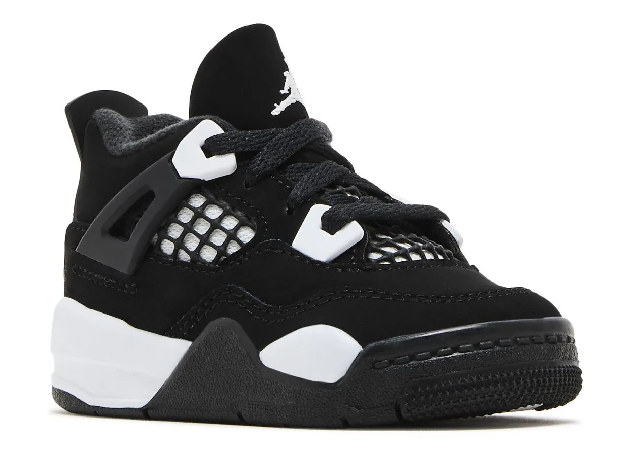 Flexible form Trail Step Air Jordan 4 Retro White Thunder (TD)