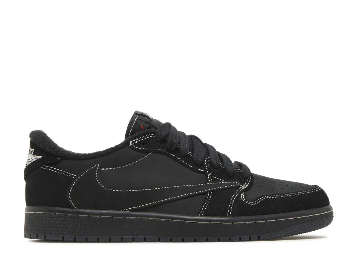 Air Jordan 1 Low SP Travis Scott Black Phantom Canvas Upper