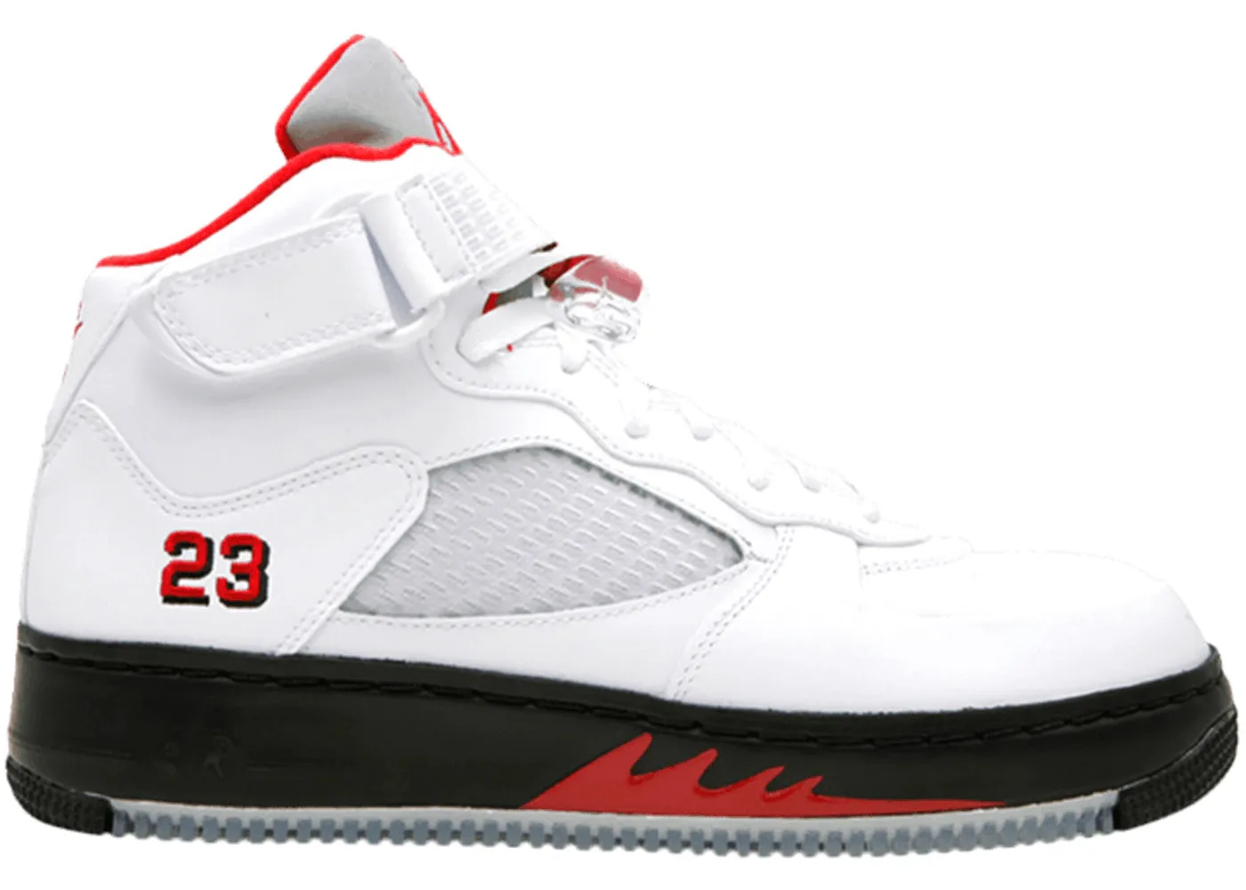 Jordan 5 Fusion Varsity White Red Versatile Look
