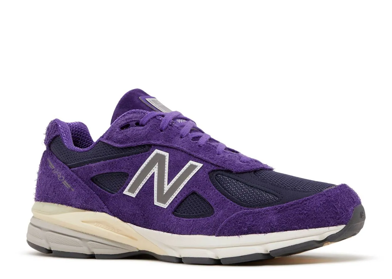 light feel Smooth   surface New Balance 990 V4 Purple Suede