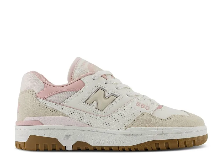 New Balance 550 Sea Salt Pink Granite Jump Step Mid Top Design