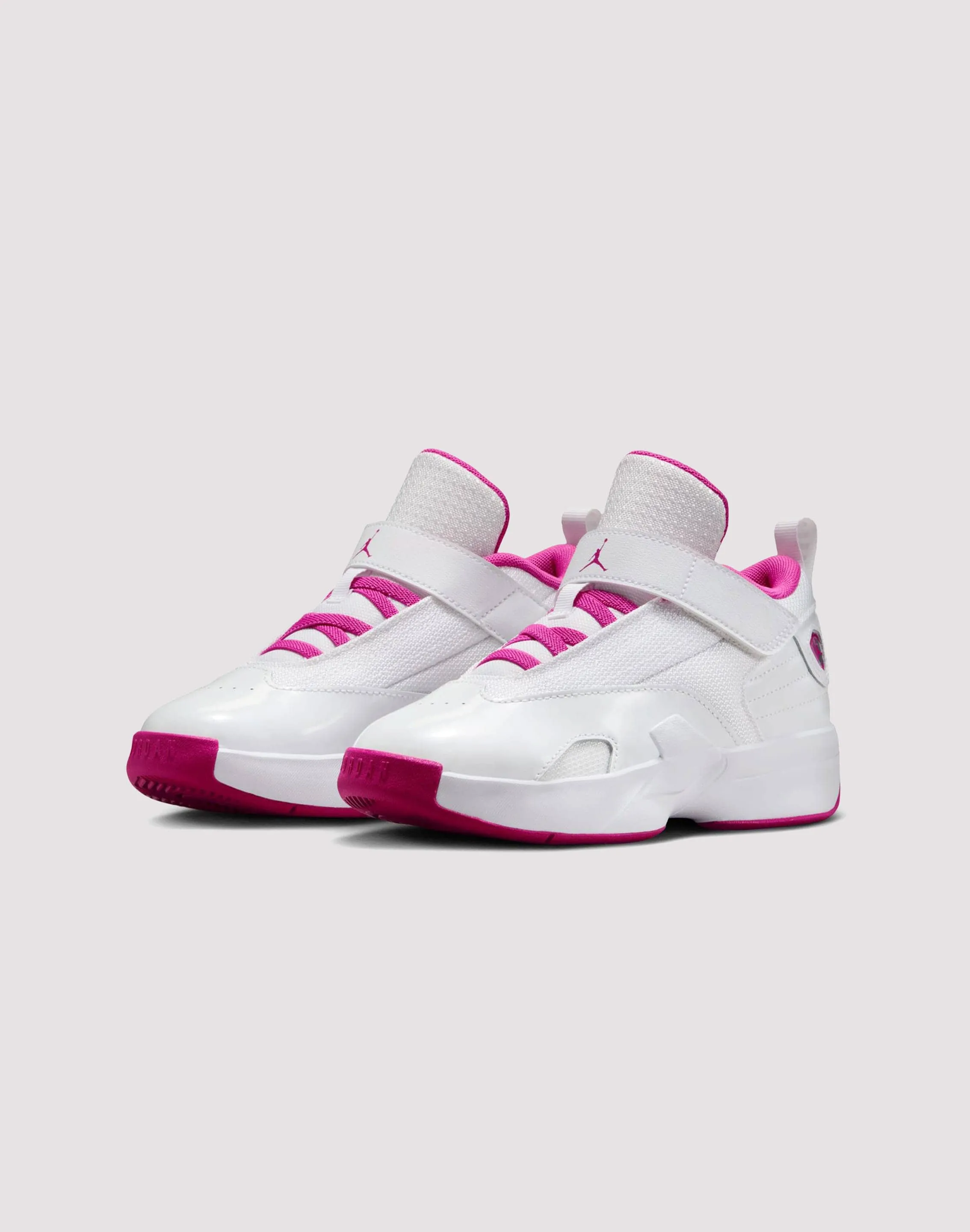 Jordan Max Aura 6 Preschool Girls' "White/Fire Pink" Grip Hold Moon Walk