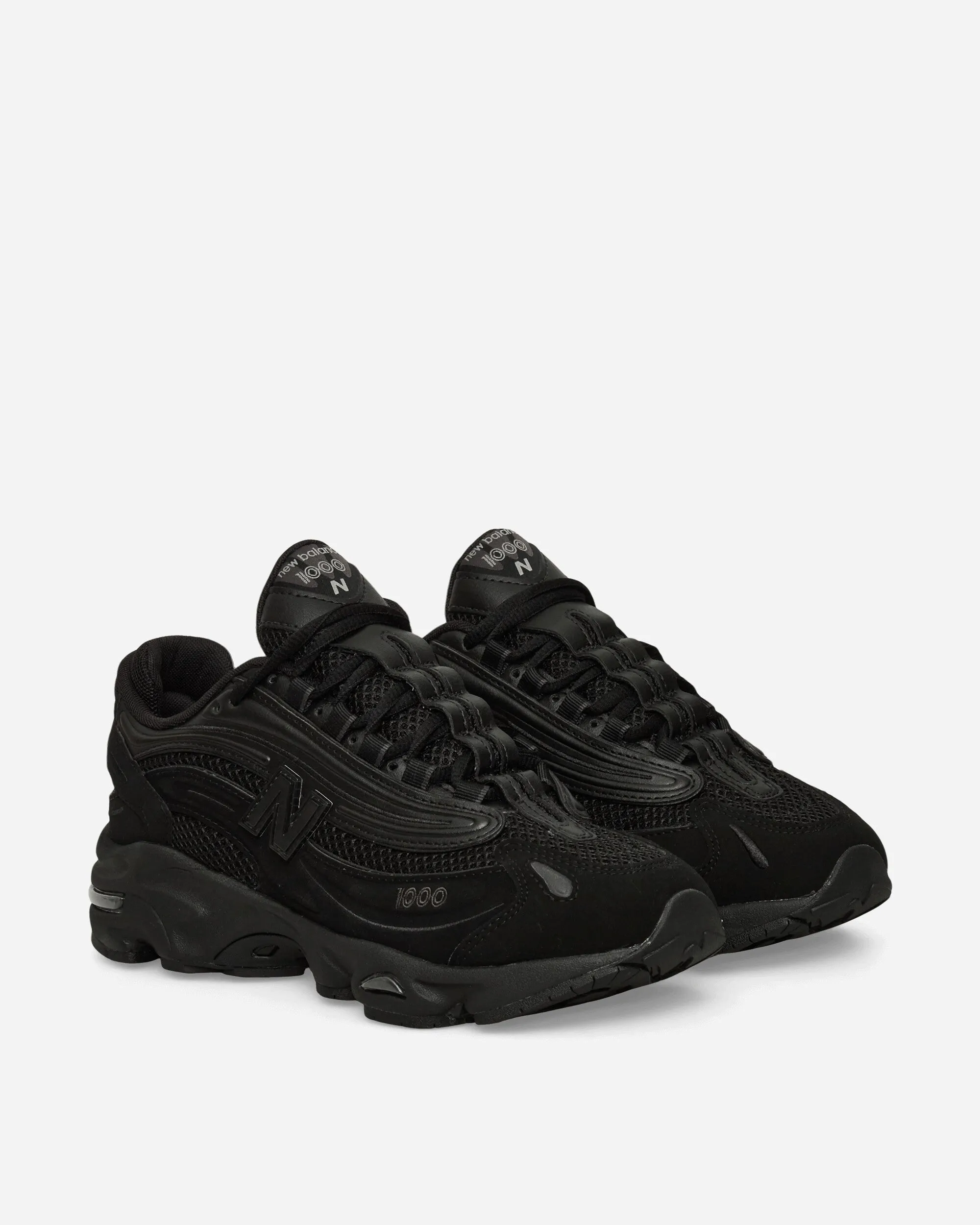 1000 Sneakers Black Polish Look
