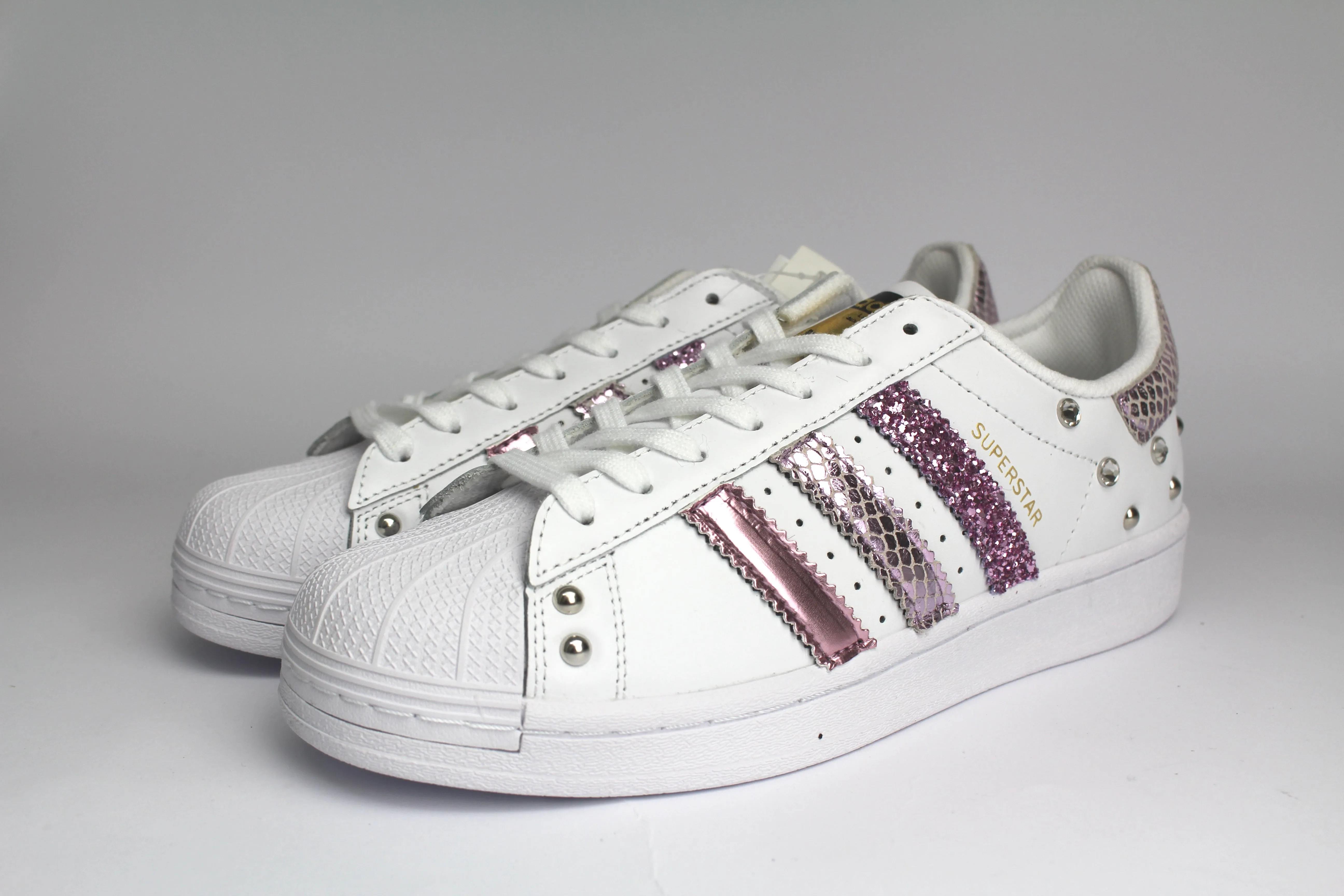 Wearable Style Adidas Superstar Pitone Laminato Glicine Glitter & Strass