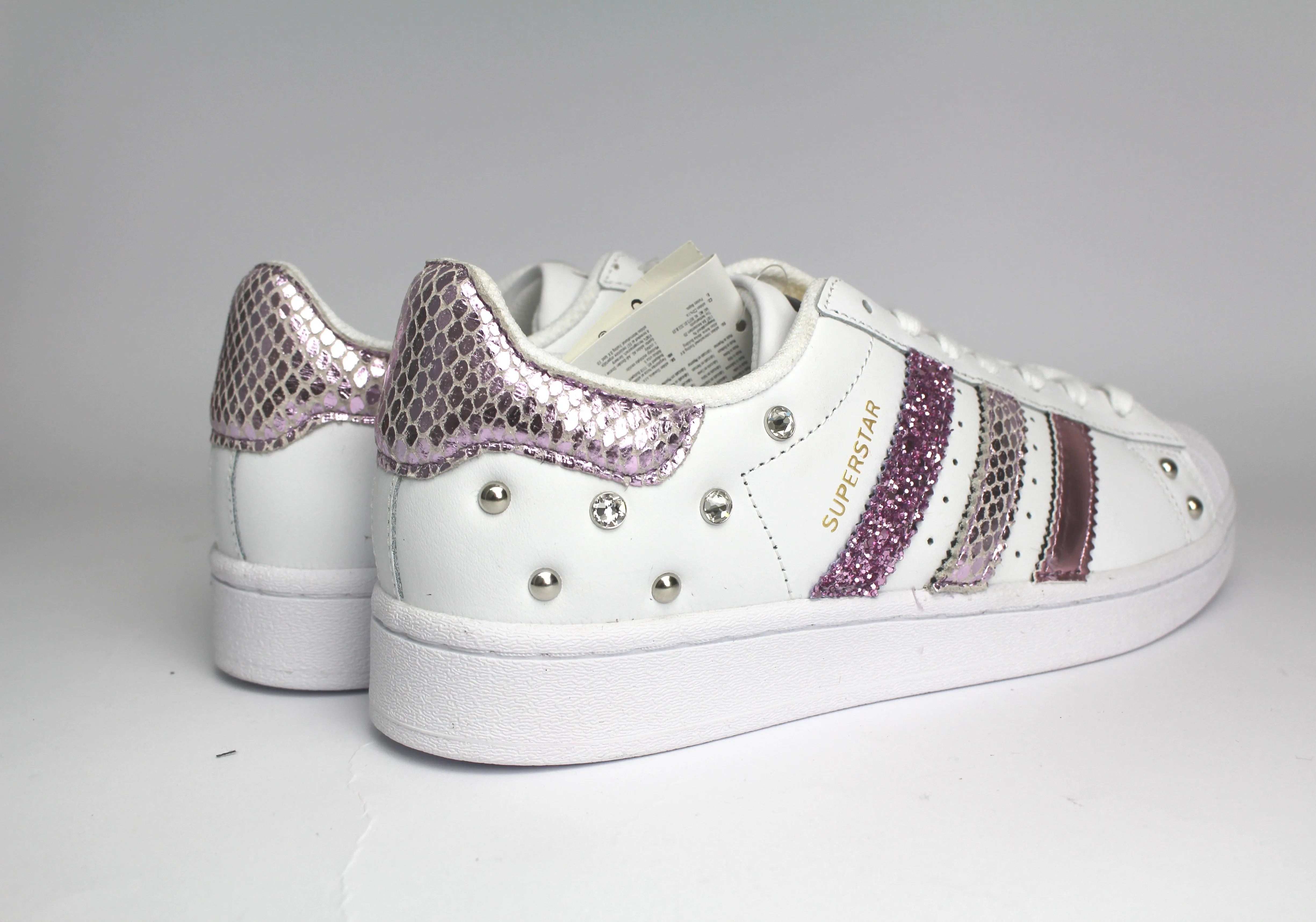 Steady Steps Adidas Superstar Pitone Laminato Glicine Glitter & Strass