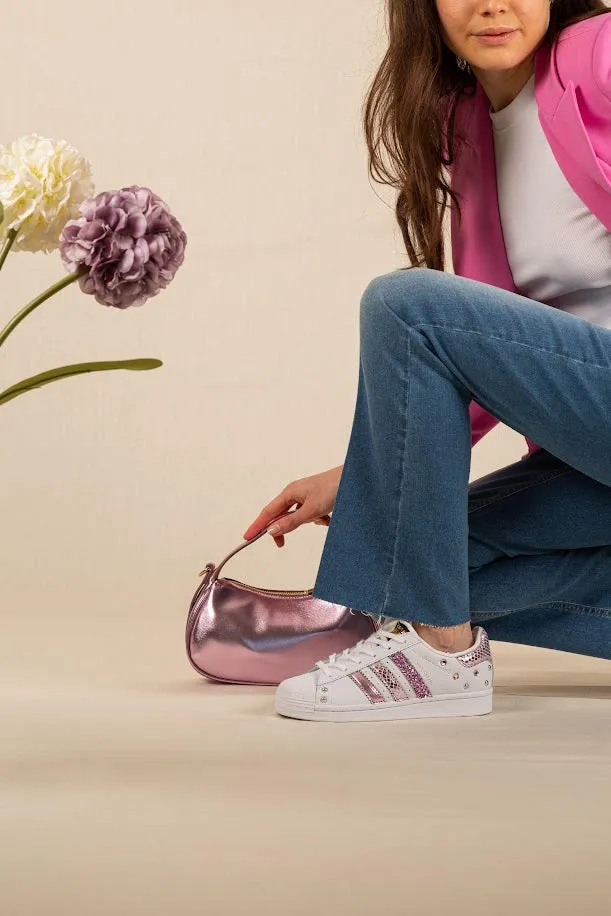 Family Run Comfort Function Adidas Superstar Pitone Laminato Glicine Glitter & Strass
