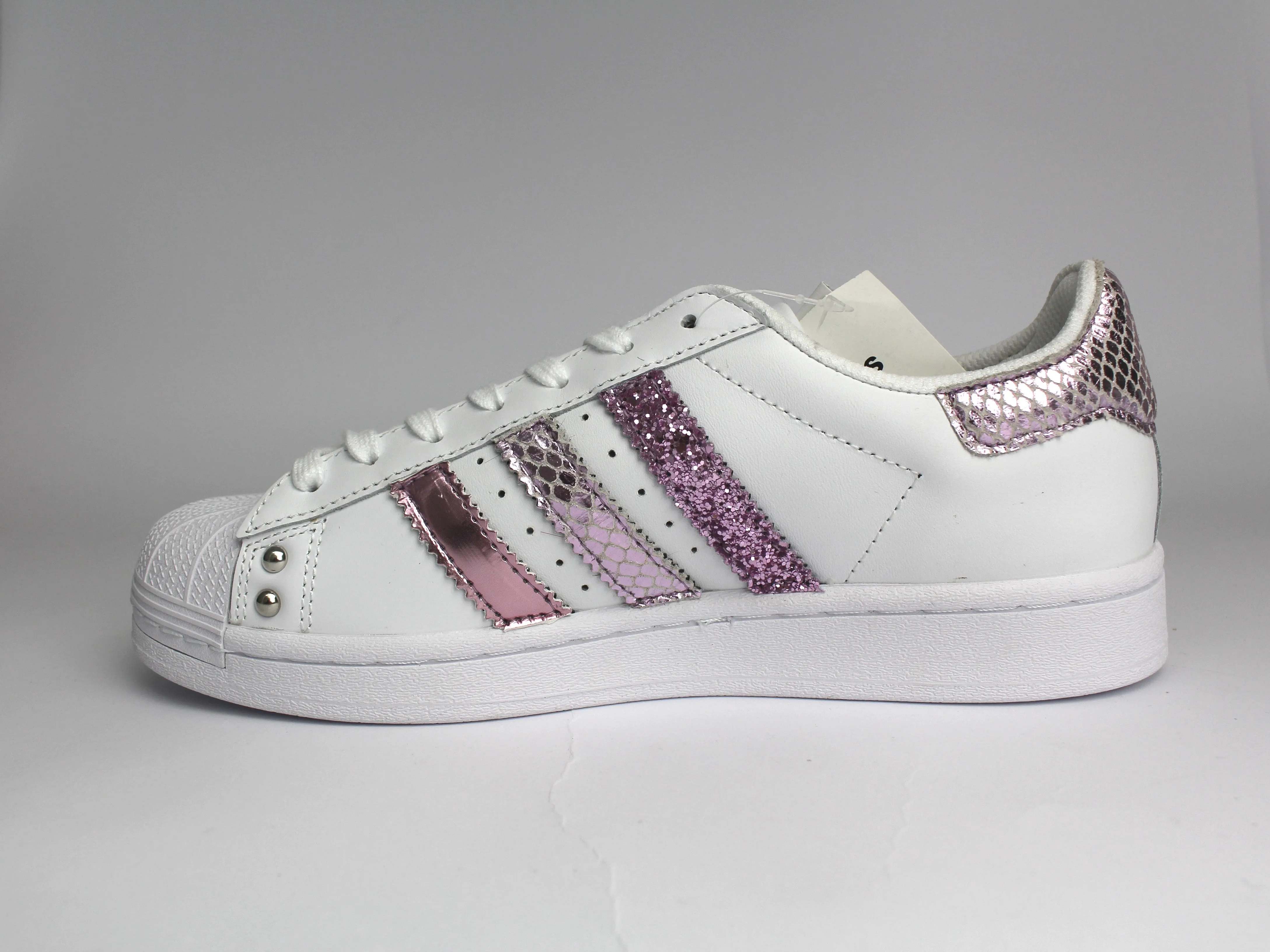 Casual Wear Adidas Superstar Pitone Laminato Glicine Glitter & Strass
