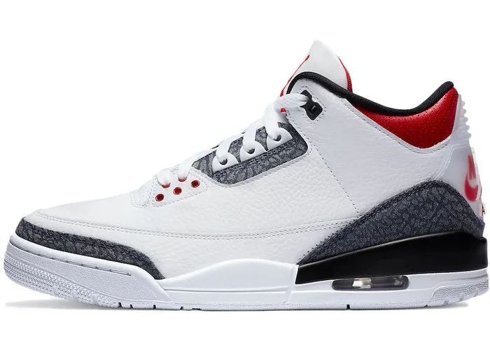 Nike Jordan 3 Retro Denim SE Fire Red (CZ6431-100) 2020 Men's Size 8-10 Breathable Inside Play Step