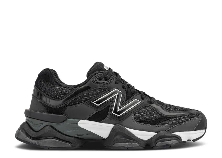 New Balance 9060 Shoe Palace Black Silver Fashionable Style