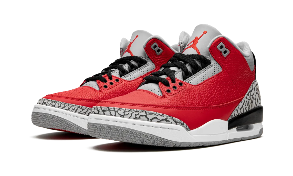 Fit Daily Casual Elegance Air Jordan 3 Retro "Red Cement/Unite"