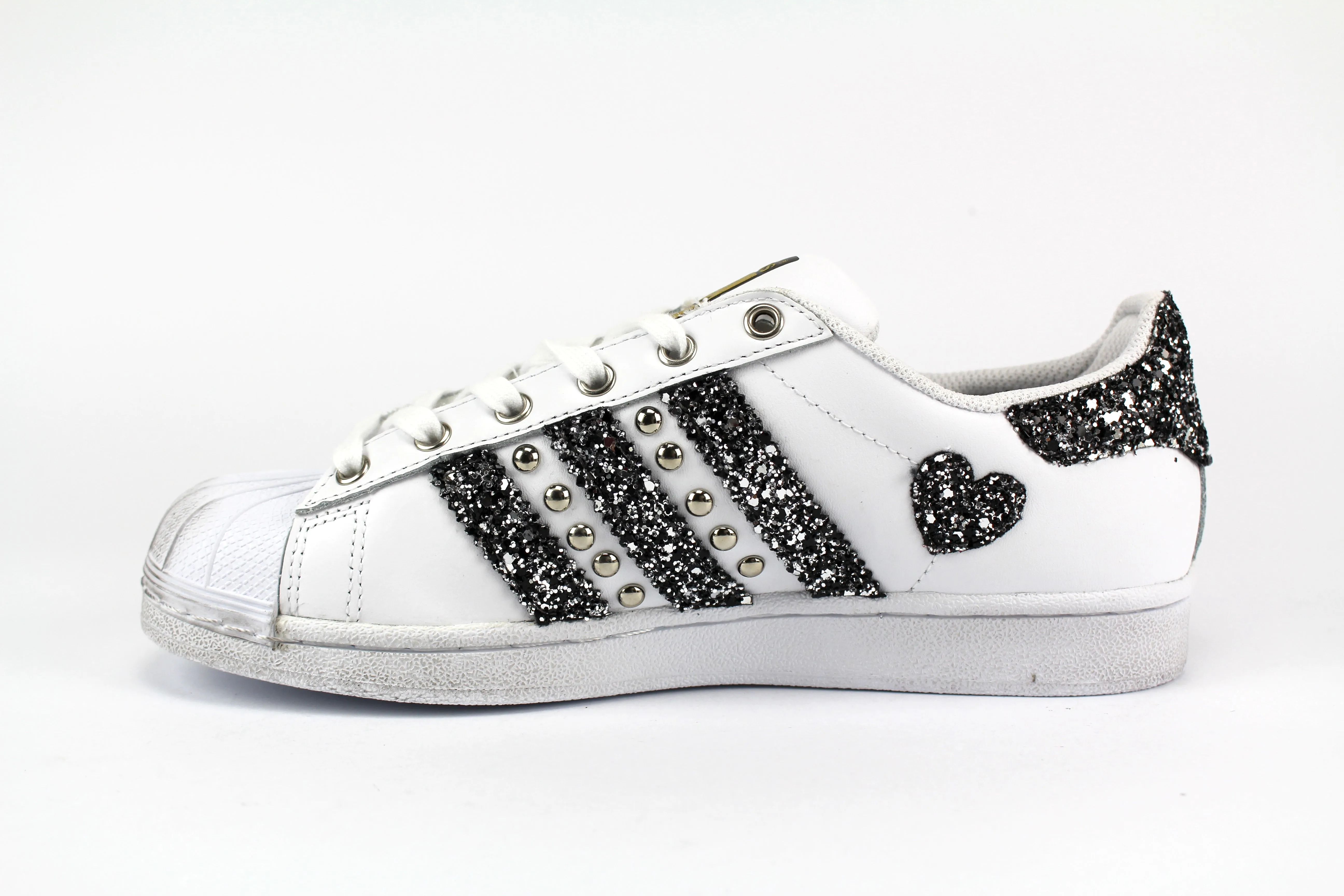 Adidas Superstar Borchie & Cuori Black Silver Comfortable Movement