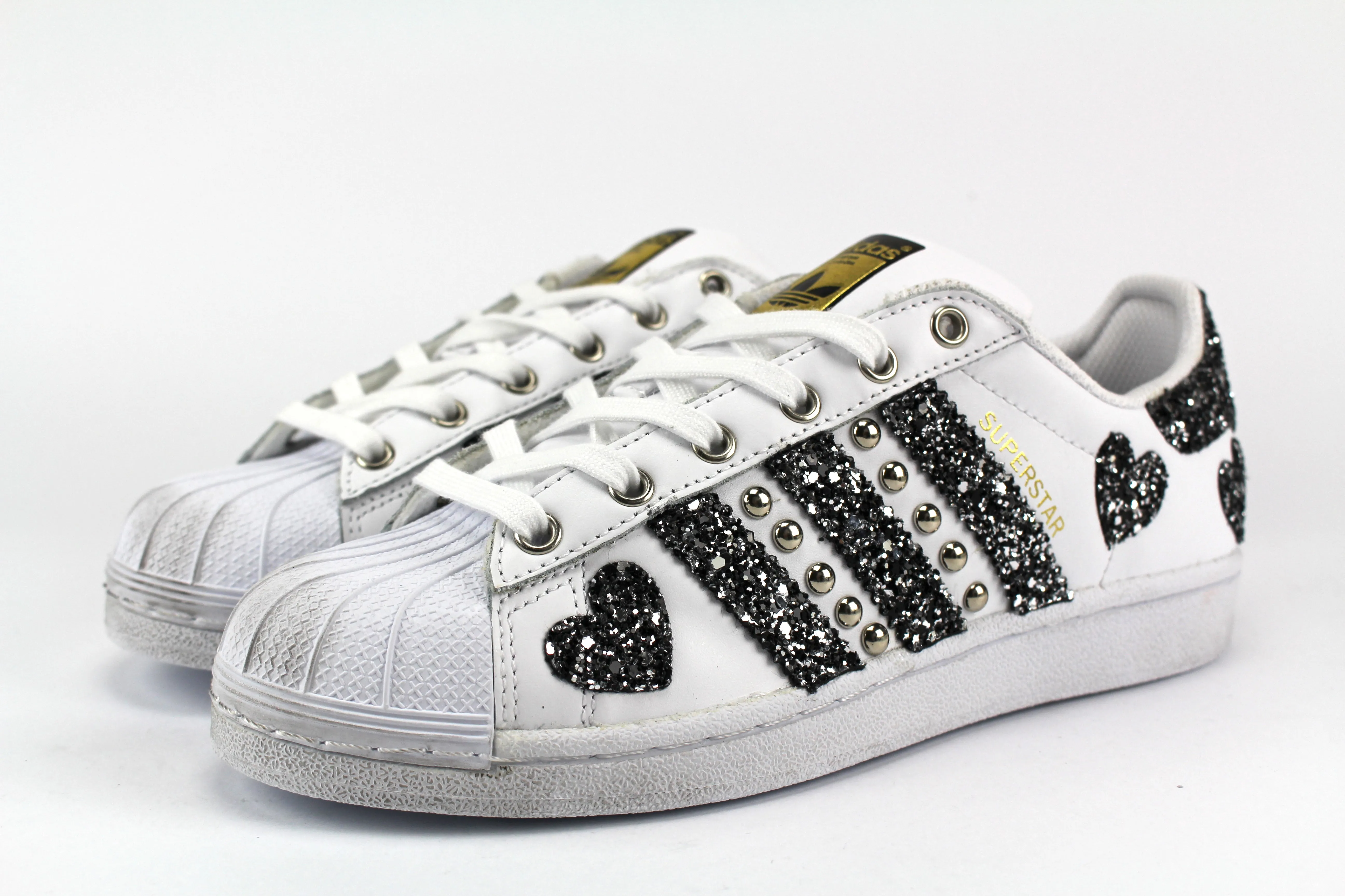 Adidas Superstar Borchie & Cuori Black Silver Stable Structure
