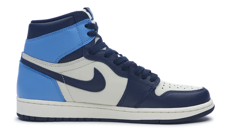 platform Simple Pair Nike Air Jordan 1 Retro High Obsidian UNC 555088-140