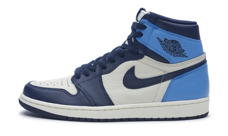 Nike Air Jordan 1 Retro High Obsidian UNC 555088-140 Comfort Motion Wood Path