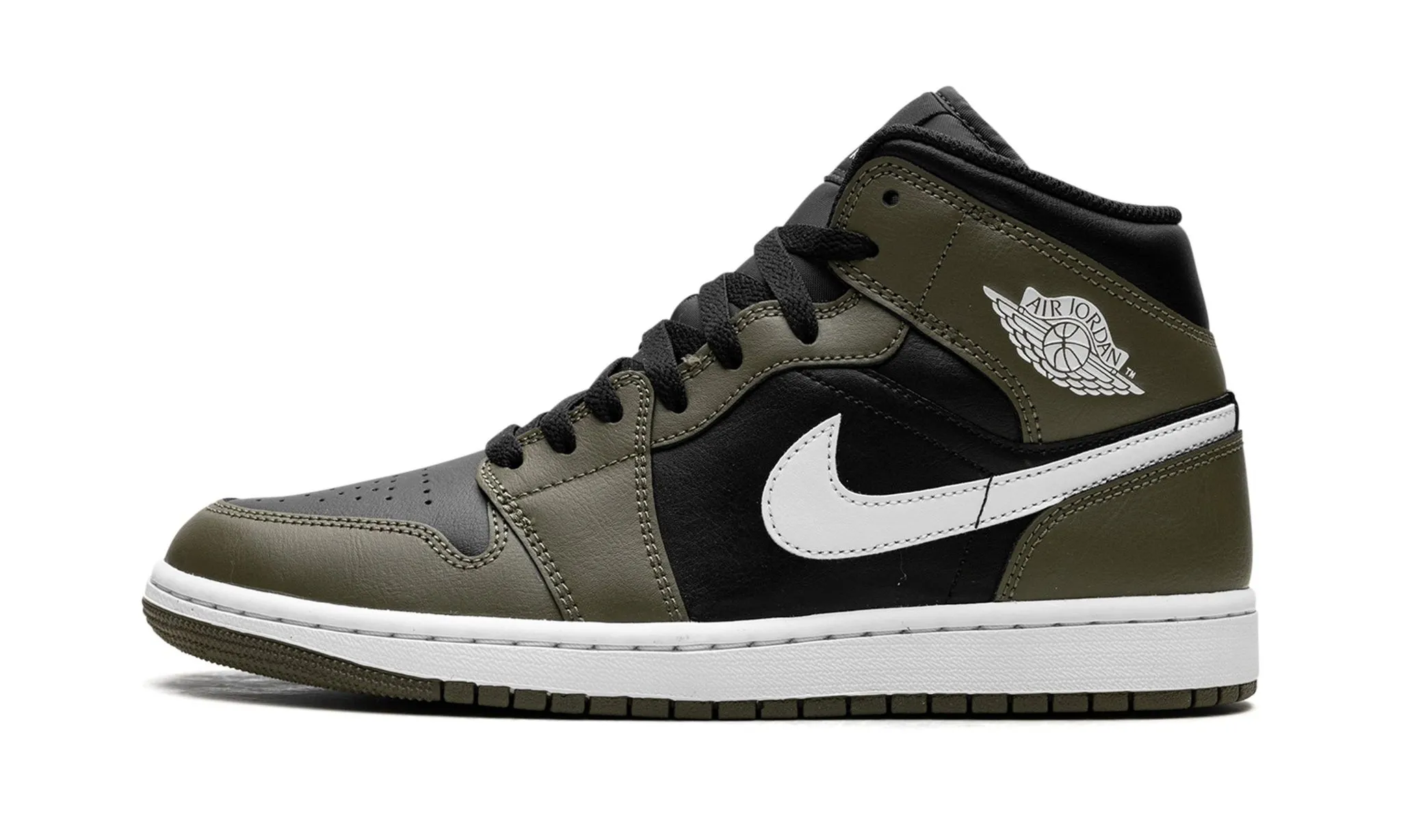 simple details Quick Slide Air Jordan 1 Mid 'Medium Olive'