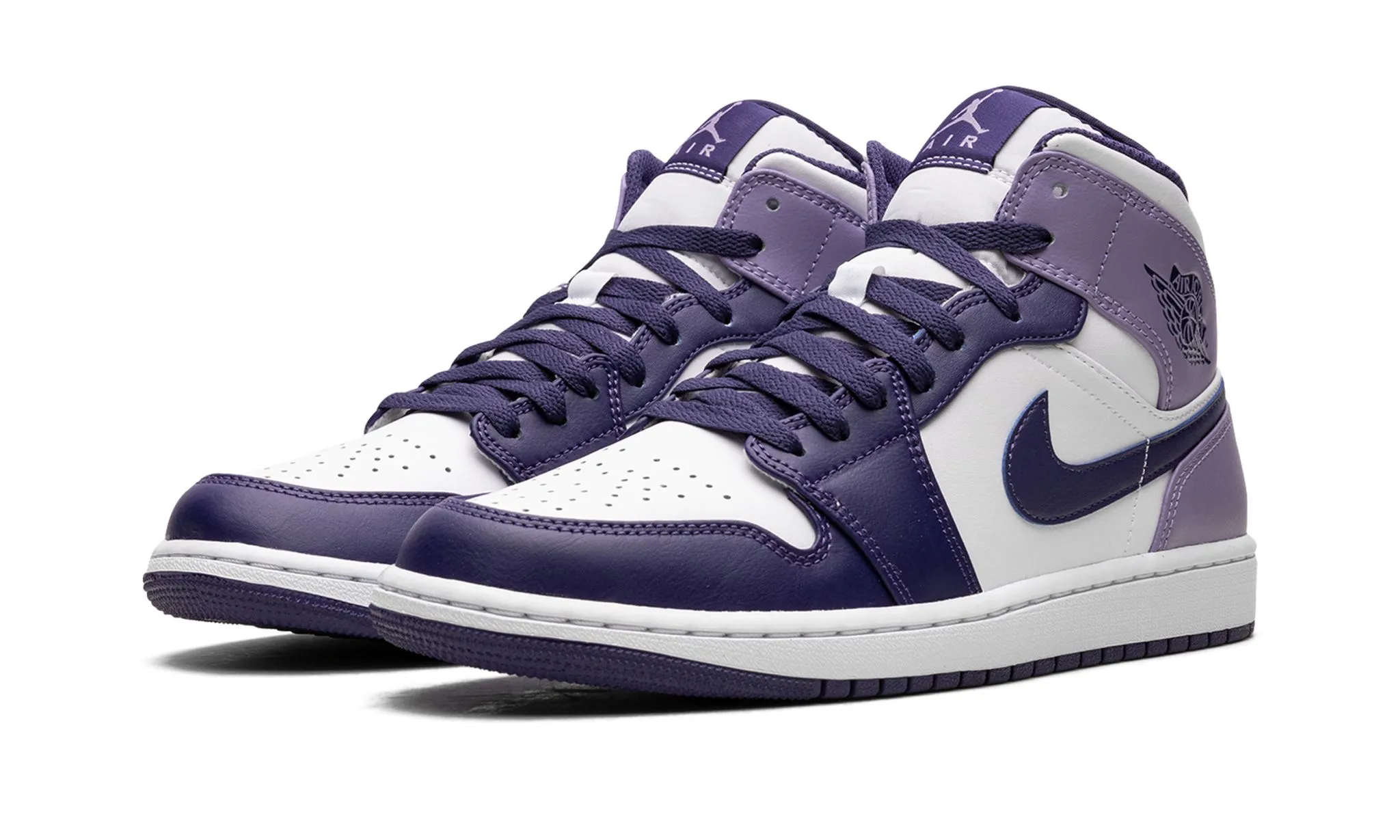 Air Jordan 1 Mid Sky J Purple Desert Step Breath Space