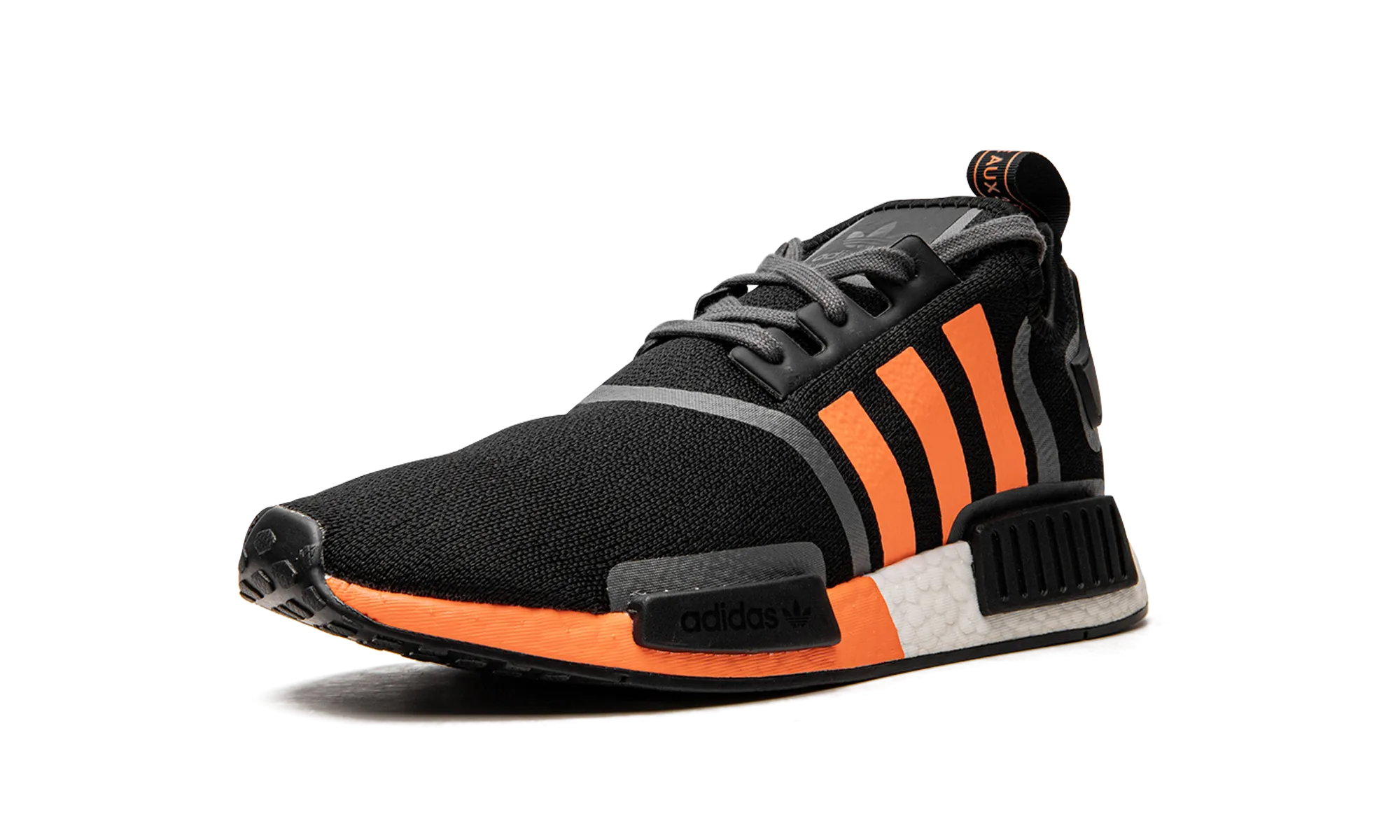 NMD R1 "Black / Screaming Orange" Slide On