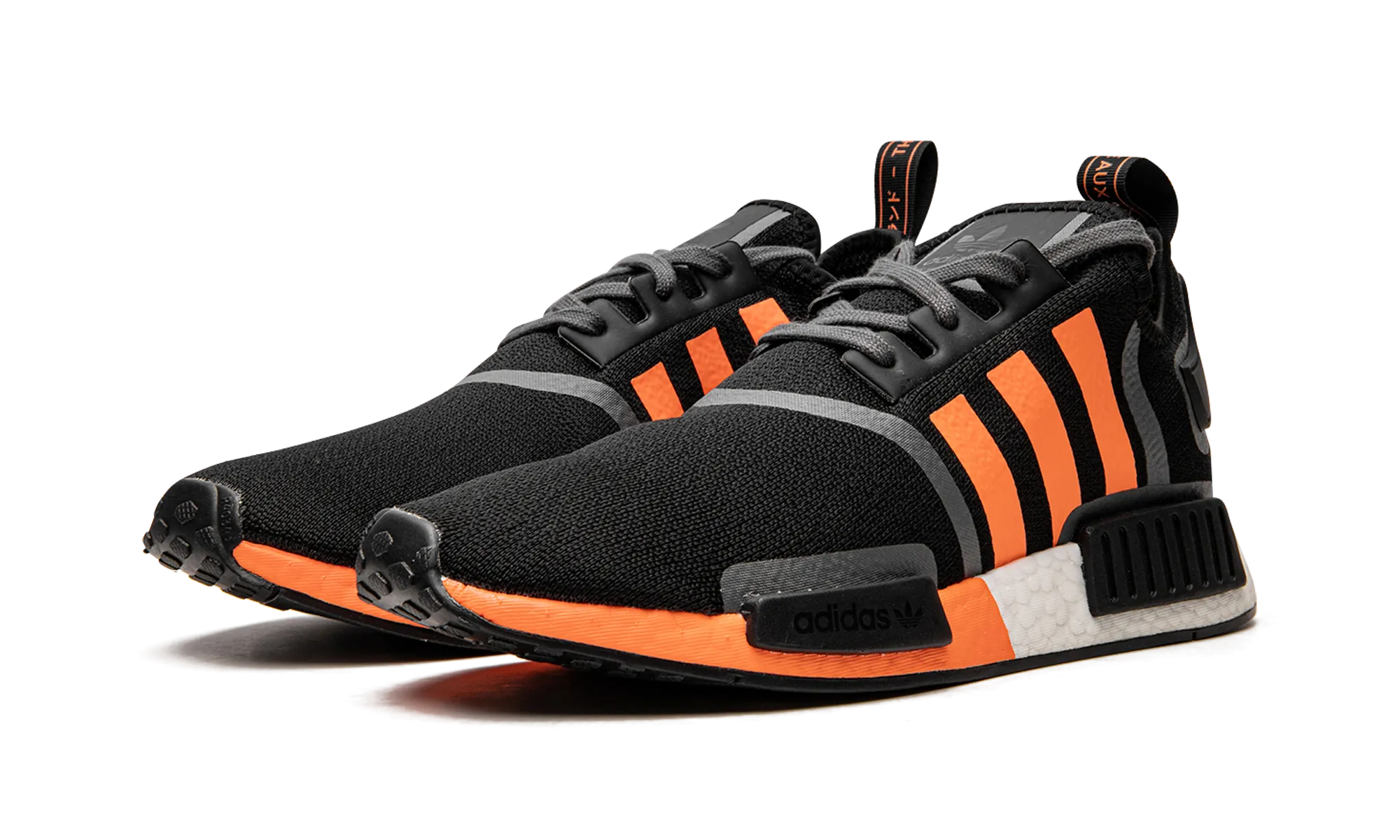 Thick sole Comfy Walk NMD R1 "Black / Screaming Orange"