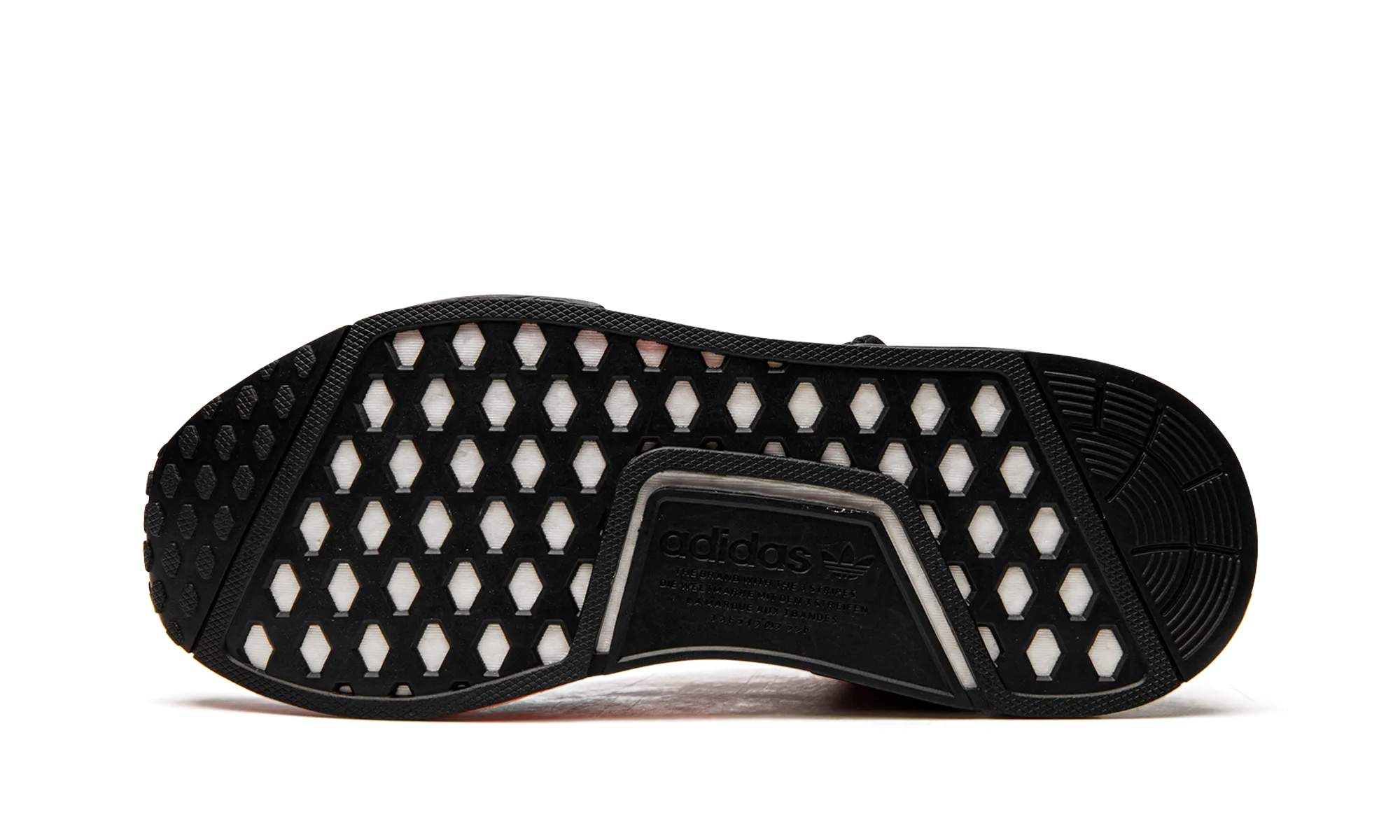 NMD R1 "Black / Screaming Orange" Gentle Motion