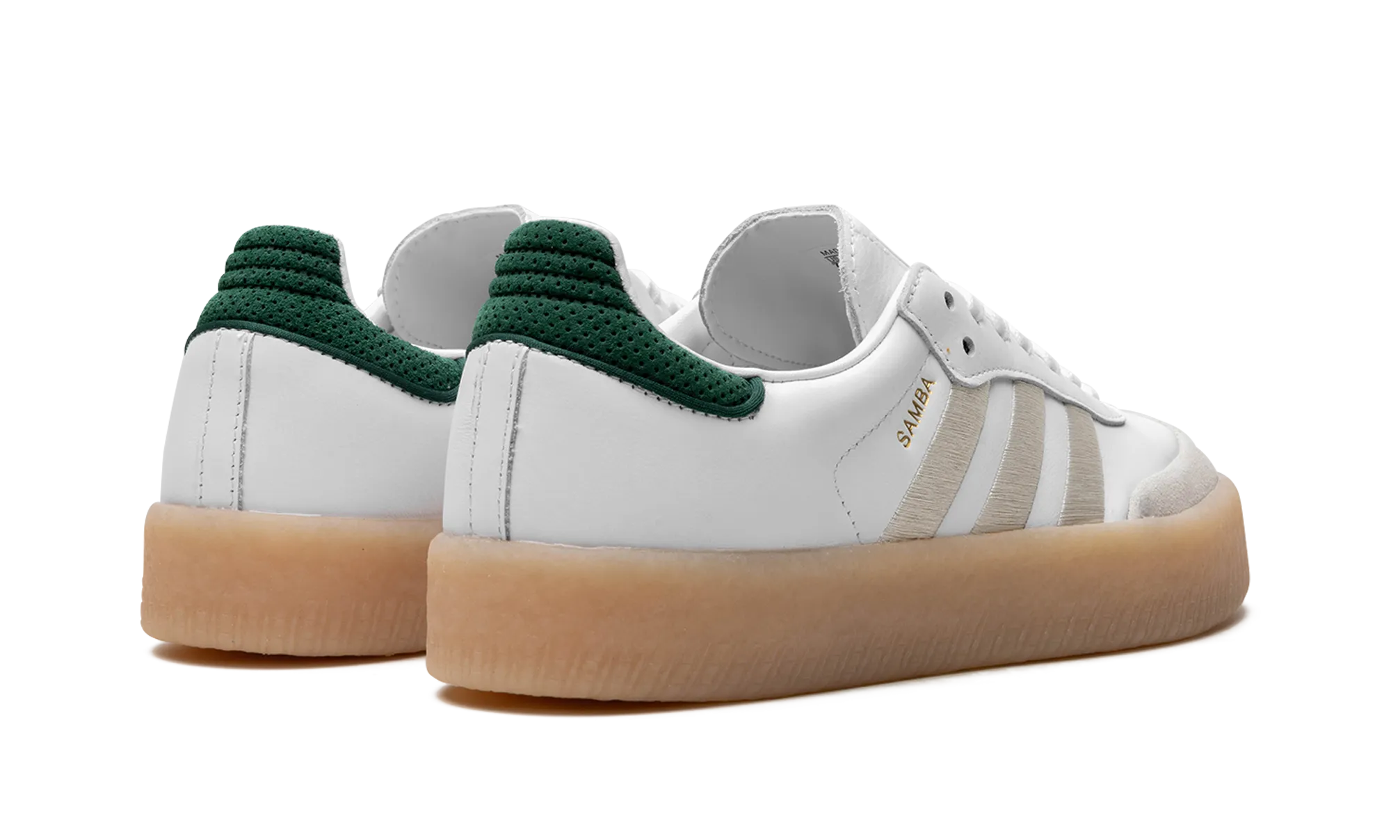 Sambae WMNS "White Green Gum" Walk Light Leather Material