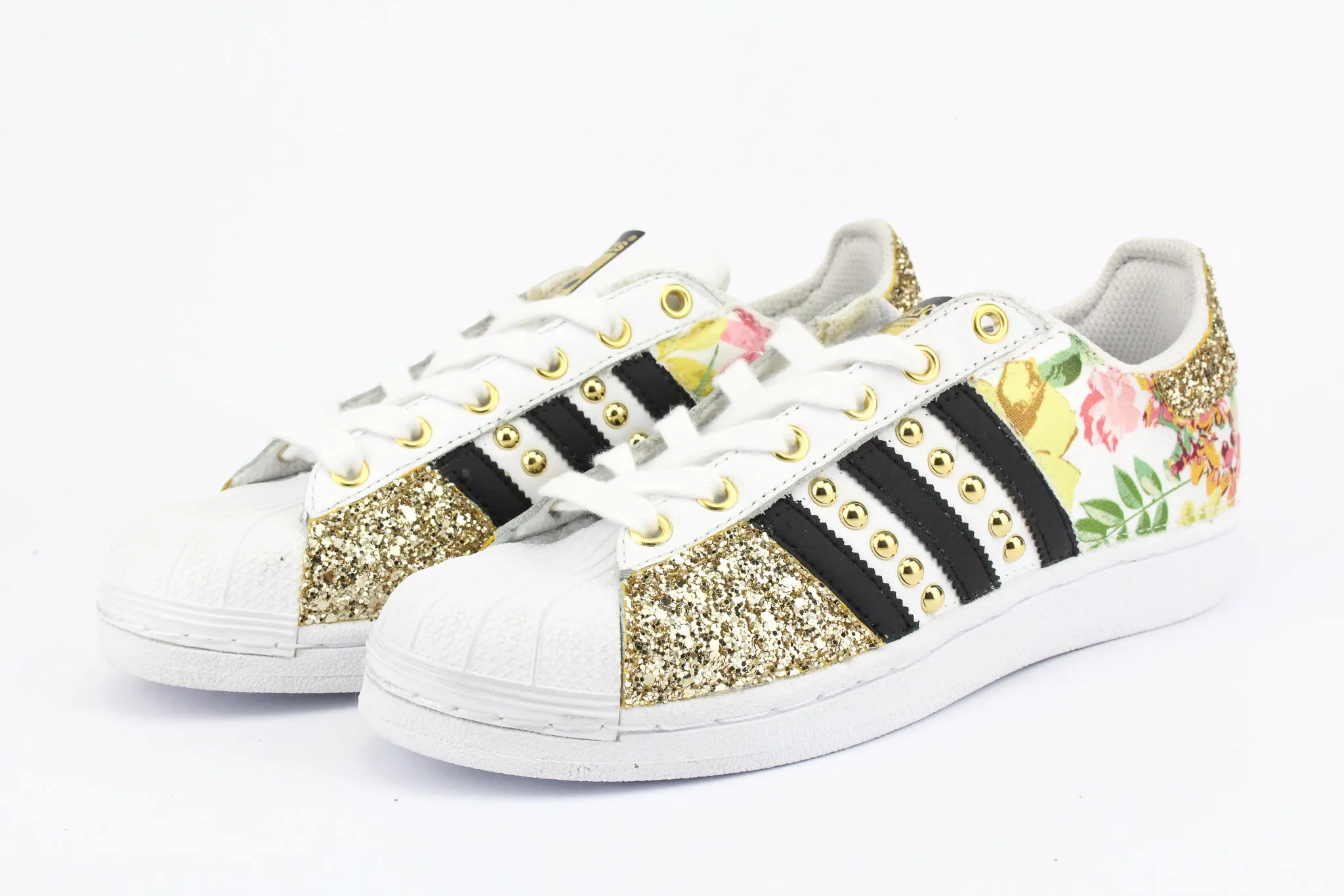 Adidas Superstar Fiori Gold 1 Glitter & Borchie Busy Day