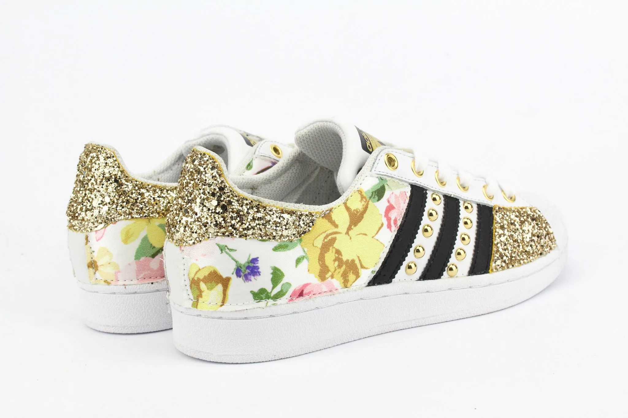 Urban Gear Adidas Superstar Fiori Gold 1 Glitter & Borchie